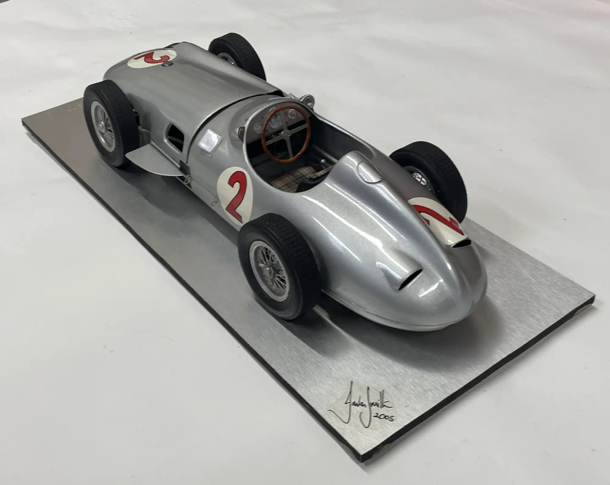 Stirling Moss-Signed Mercedes-Benz W196 Highly Detailed Scal-For Sale