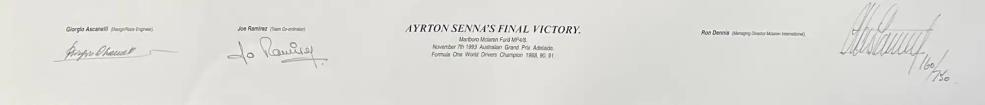 Ayrton Senna's Final Victory-Sold