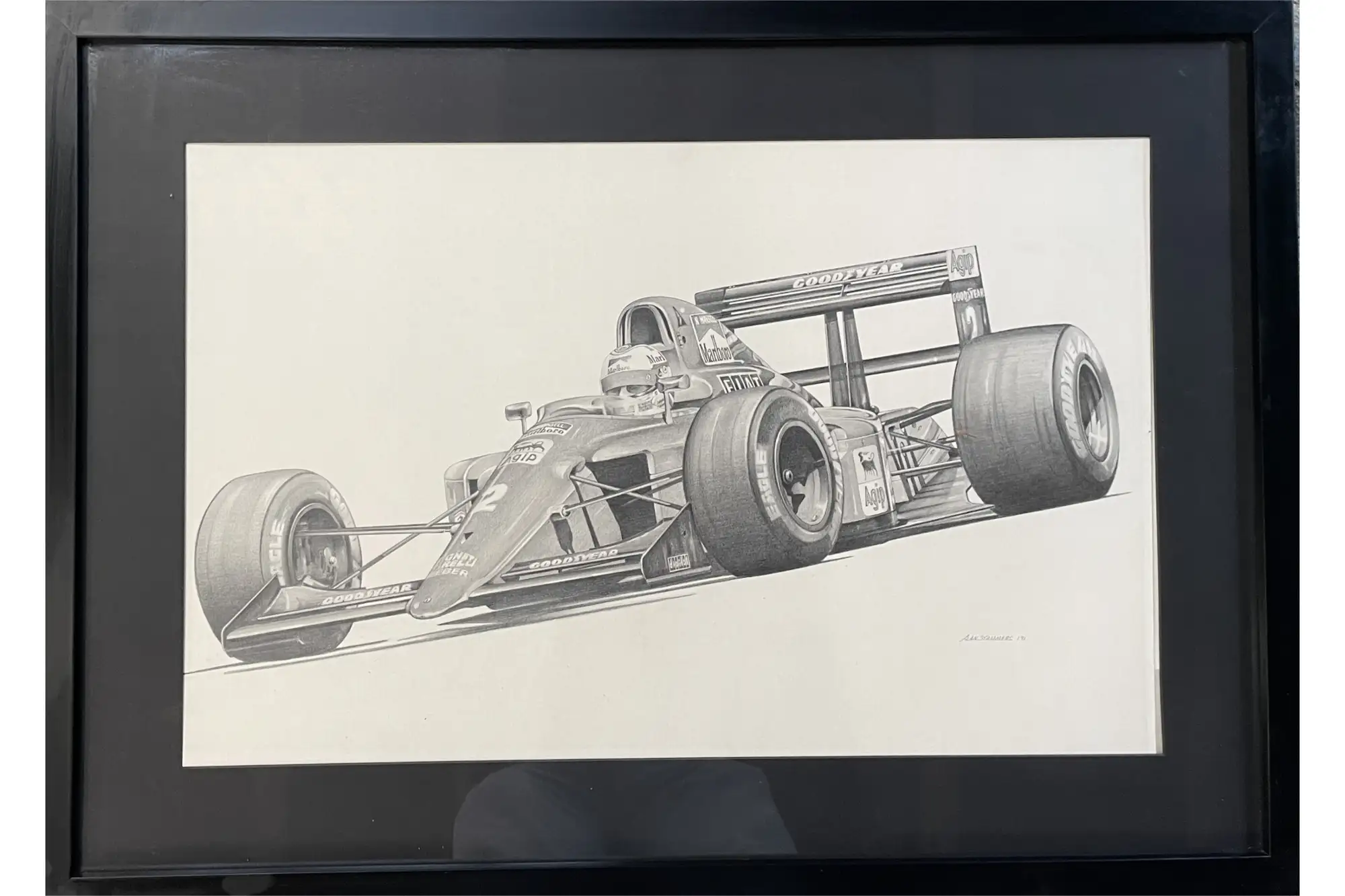 Nigel Mansell 1988 Ferrari F641 Alan Stammers Original Artwo-For Sale