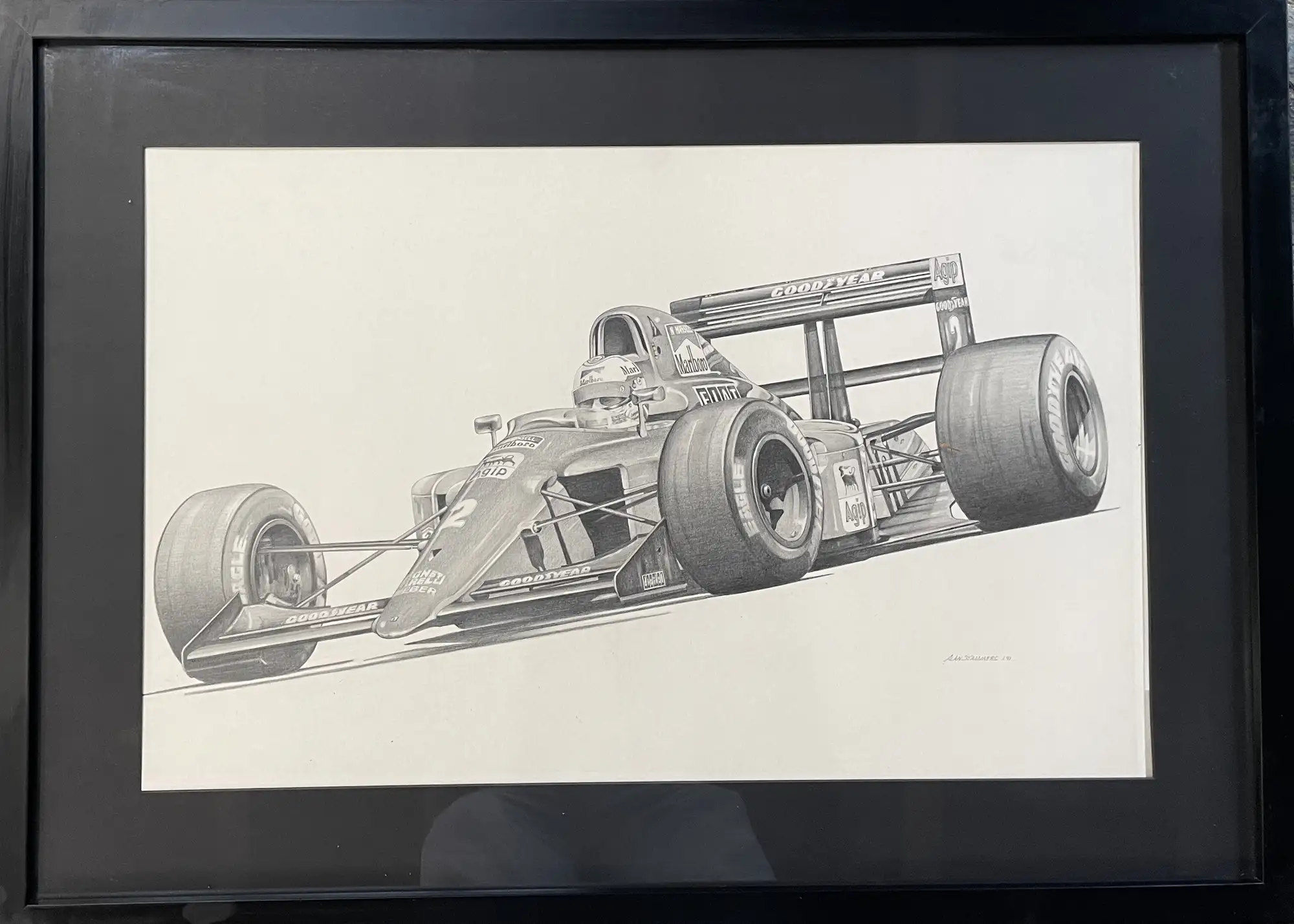 Nigel Mansell 1988 Ferrari F641 Alan Stammers Original Artwo-For Sale