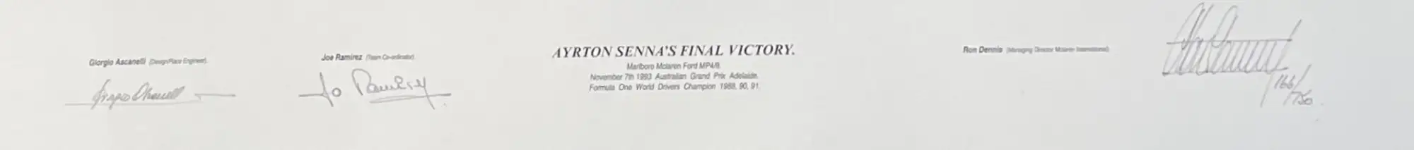 Ayrton Senna's Final Victory-Sold