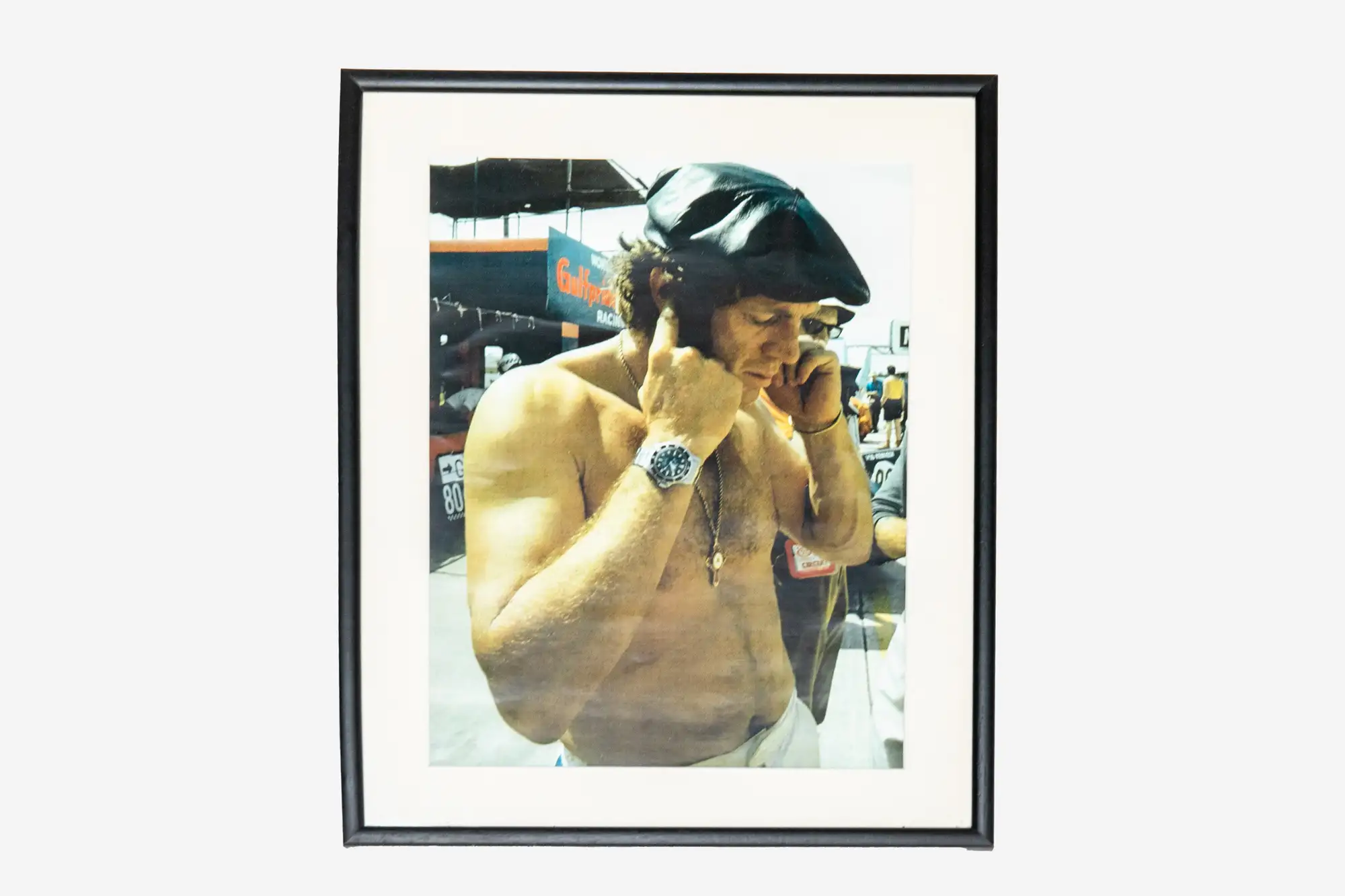 Super Rare Colour Photograph of Steve McQueen in the Pits at-For Sale