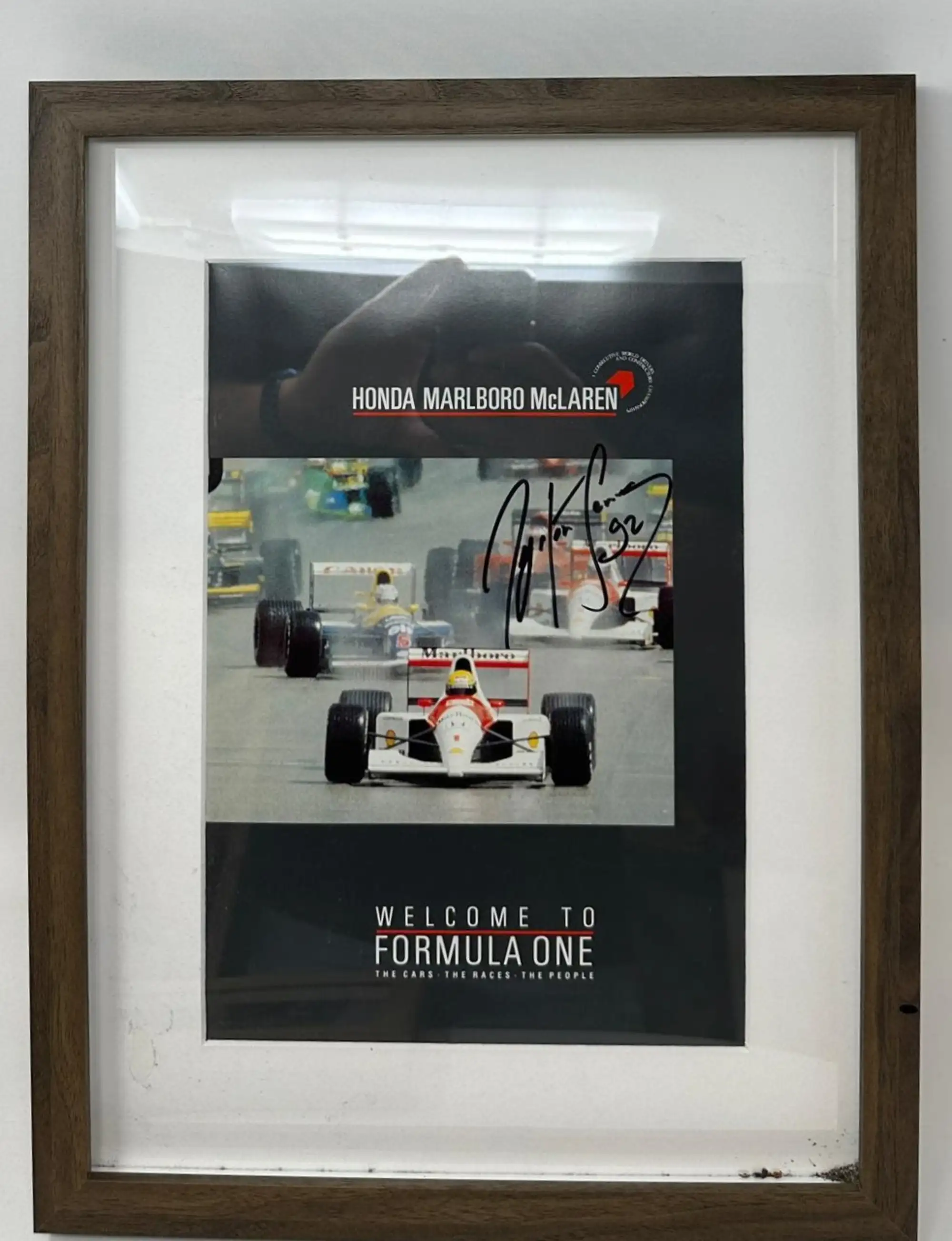 Ayrton Senna-Signed Honda Marlborough McLaren Booklet From 1-Sold