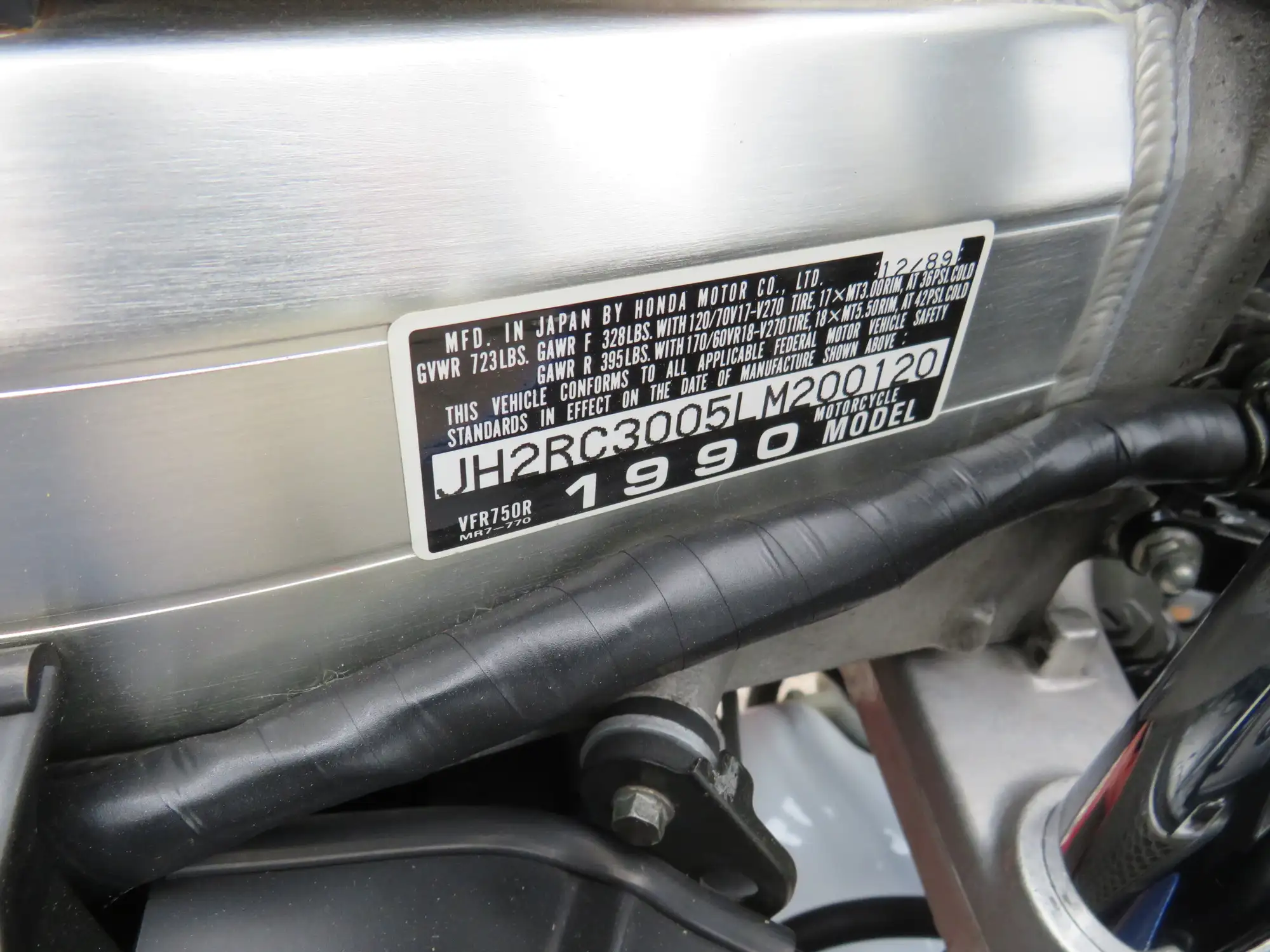 1990 Honda VFR750R Type RC30 748cc-Sold