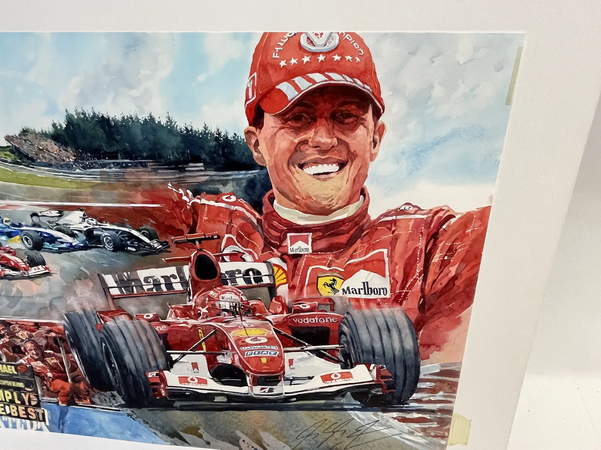 Michael Schumacher Tribute '7 Volte Campione del Mondo' Orig-For Sale