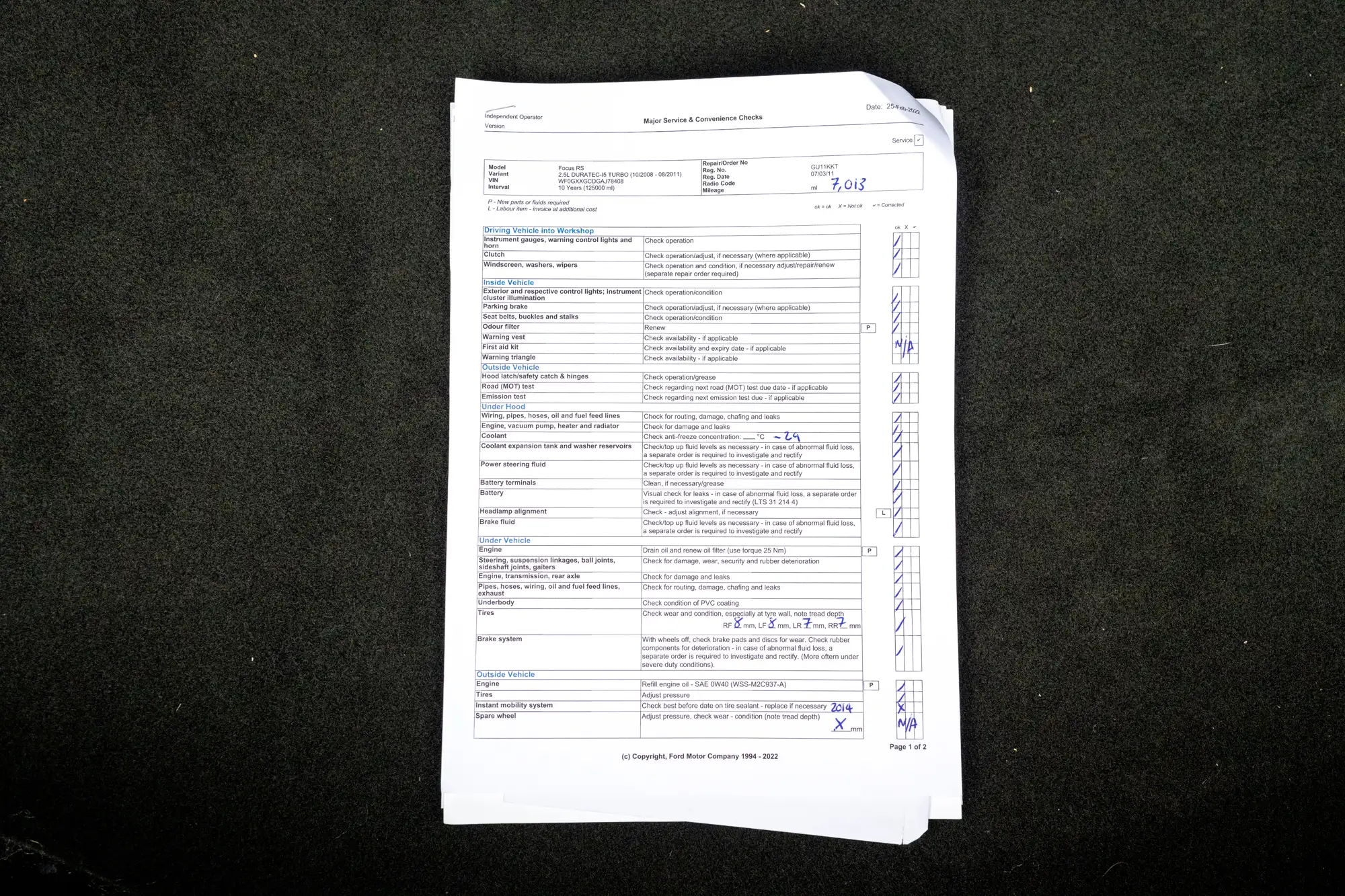 2011 Ford Focus RS500-Sold