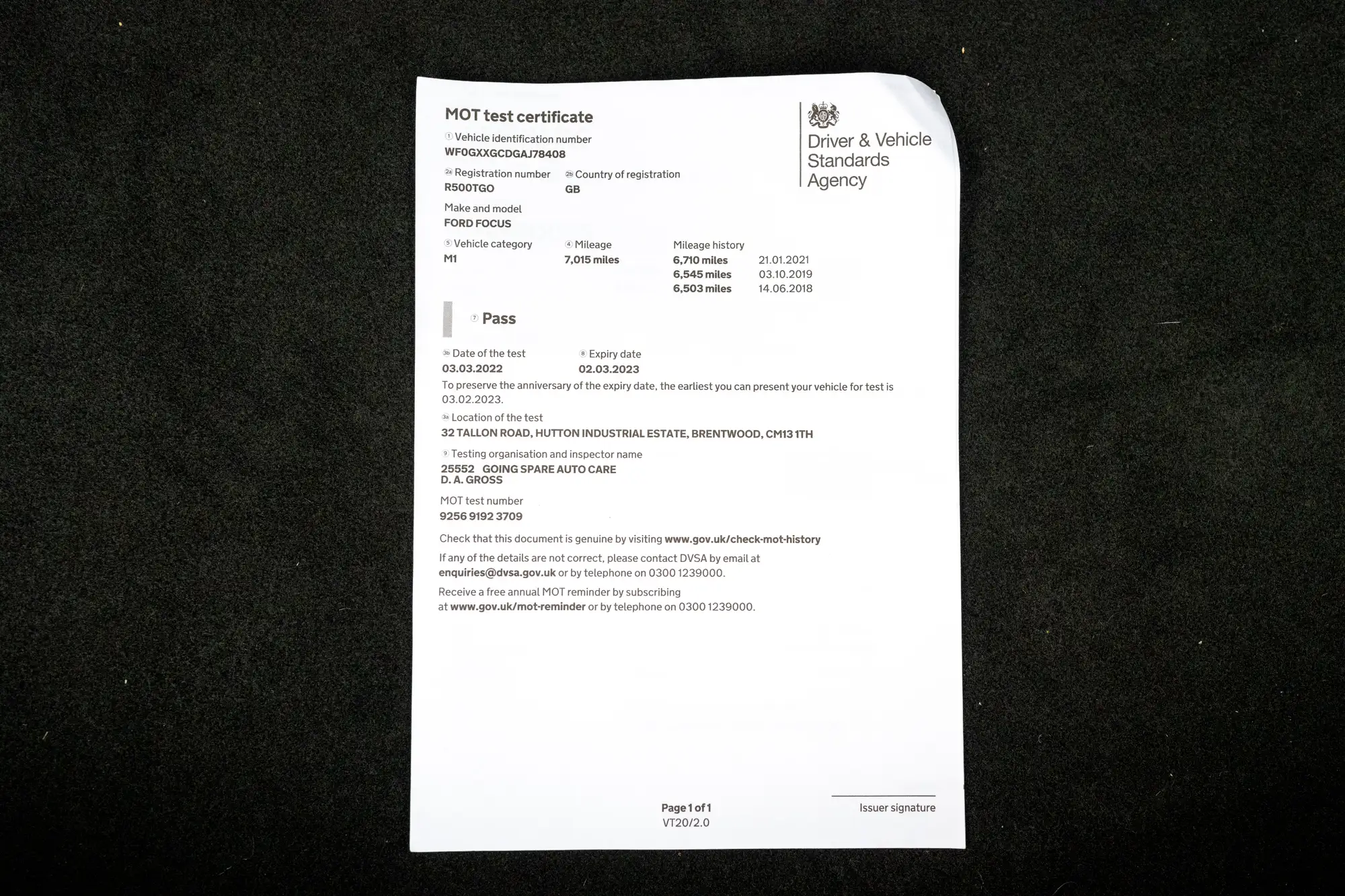 2011 Ford Focus RS500-Sold