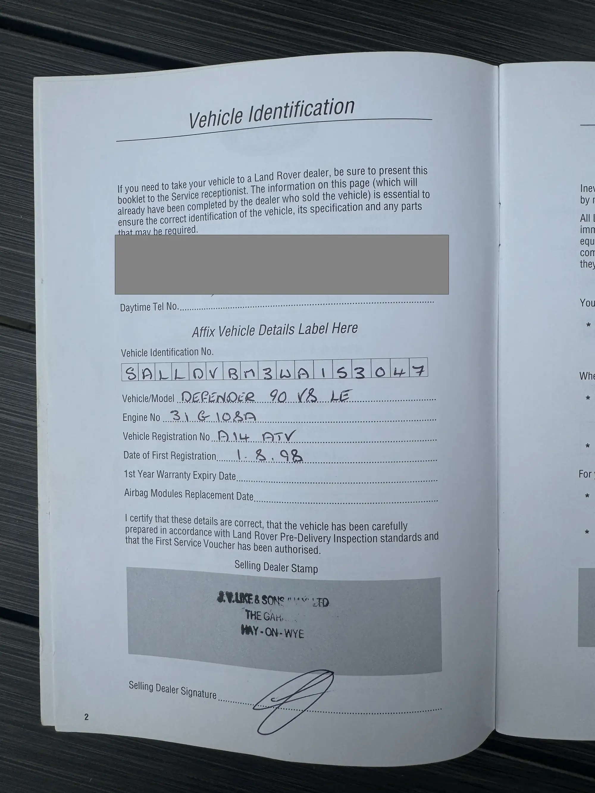 1998 Land Rover Defender 90 50th Anniversary-Sold