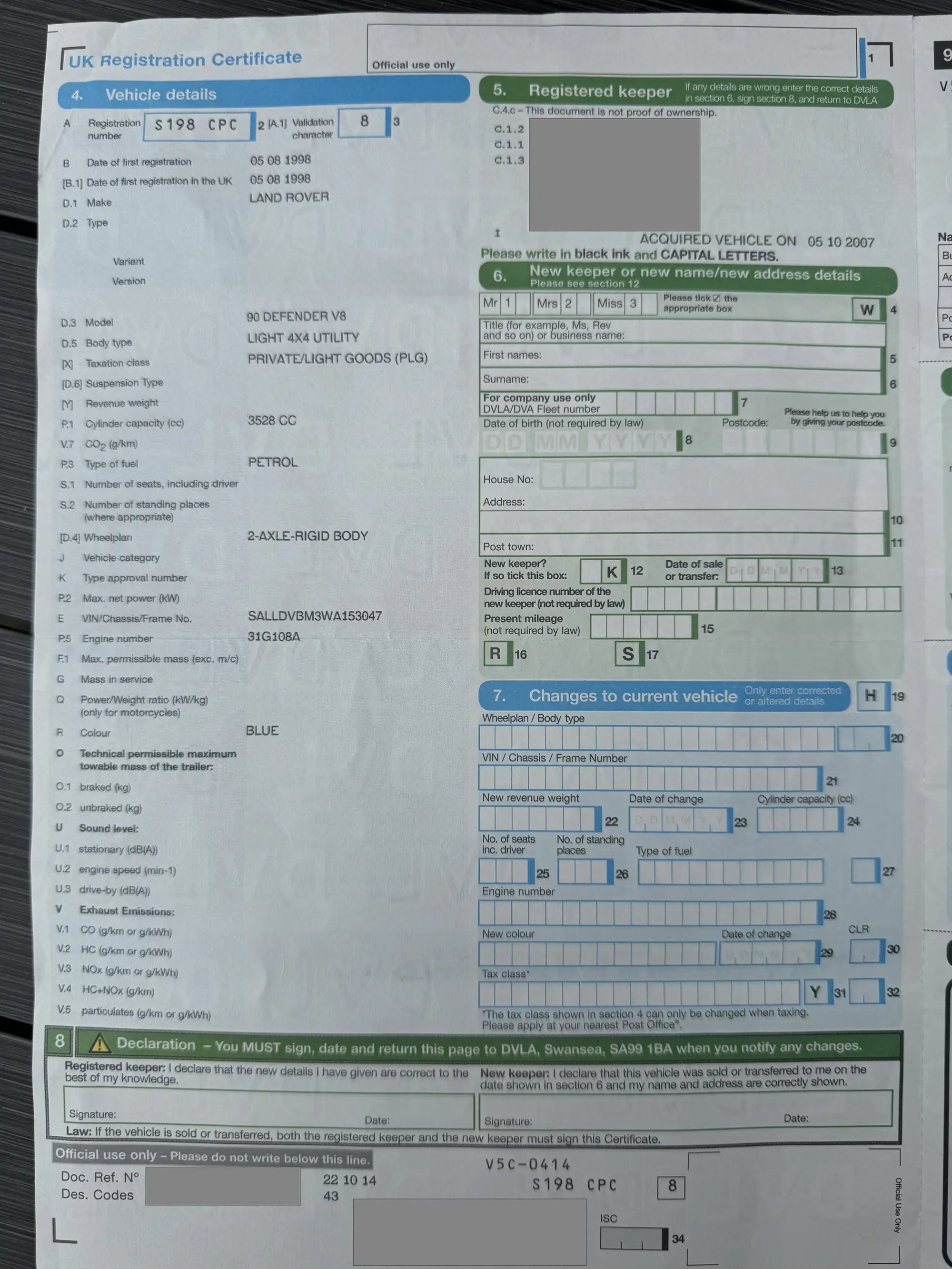 1998 Land Rover Defender 90 50th Anniversary-Sold