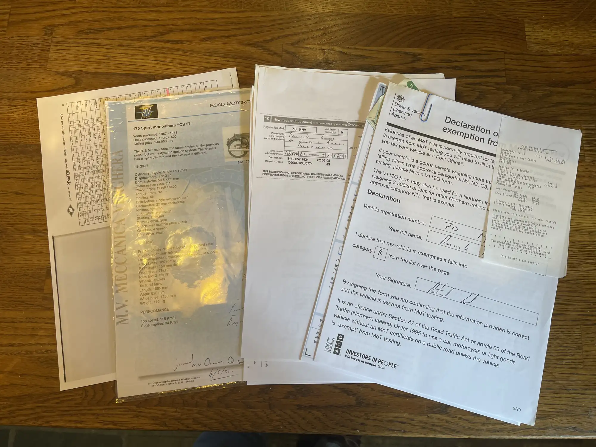 1957 MV Agusta 175 CS Modello Sport 175cc-Sold