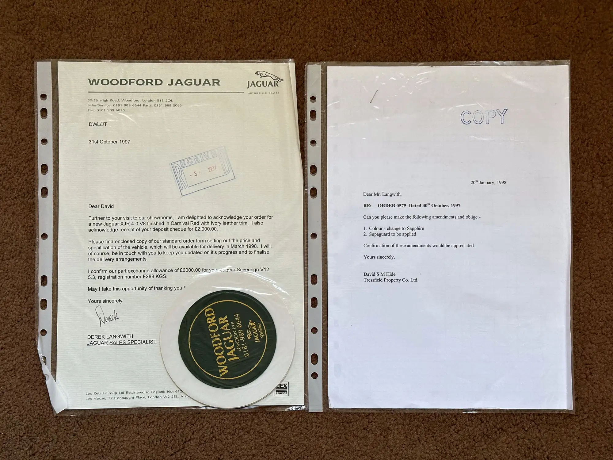 1998 Jaguar XJ-R Saloon-Sold