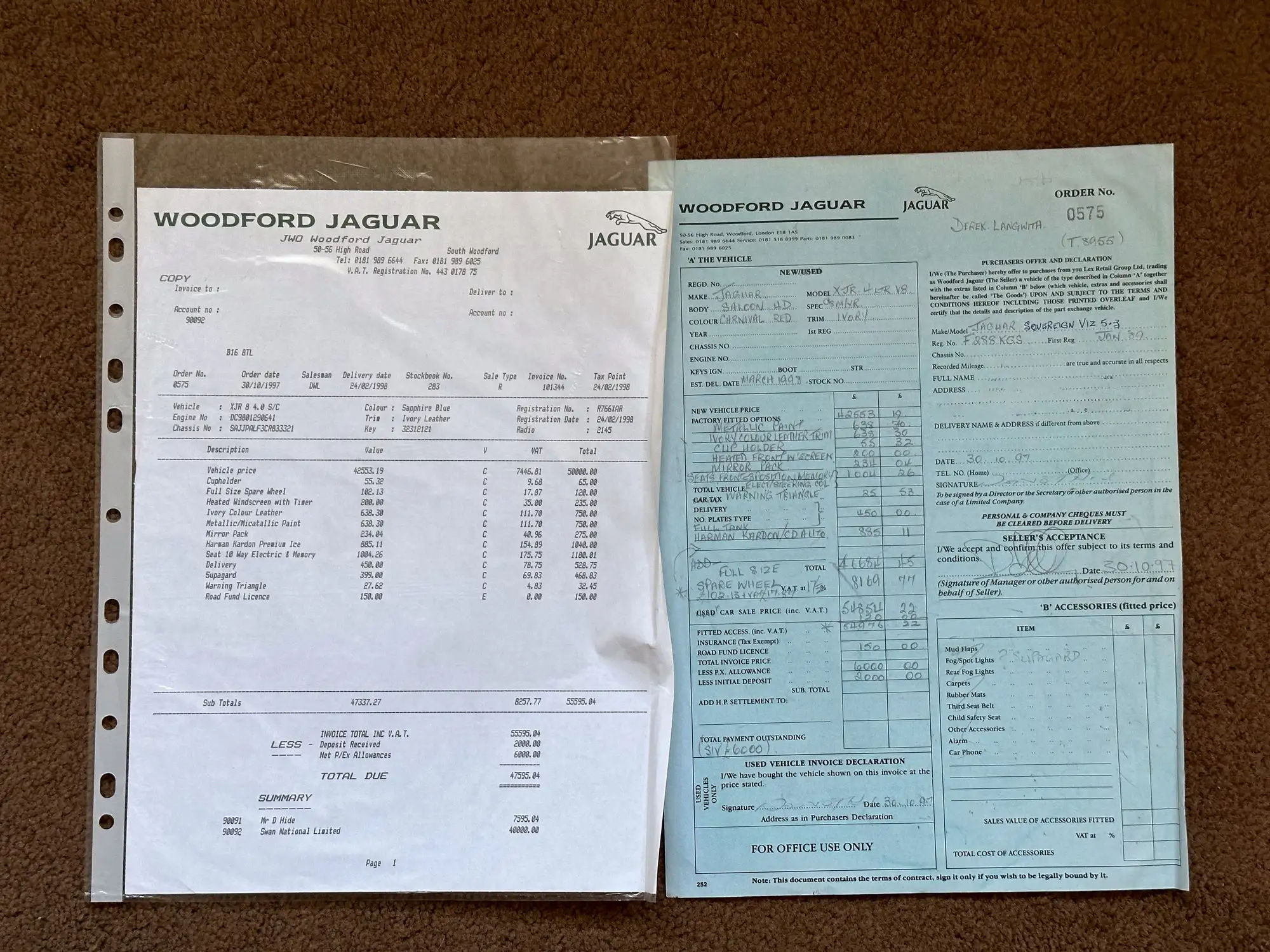 1998 Jaguar XJ-R Saloon-Sold