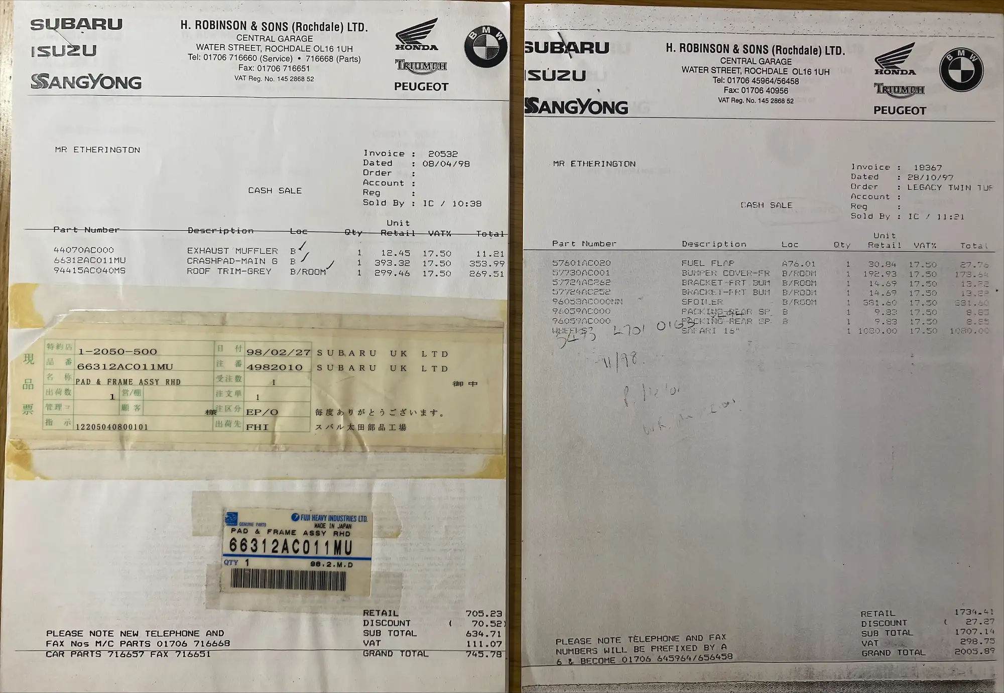 1996 Subaru Legacy RS Prodrive-Sold