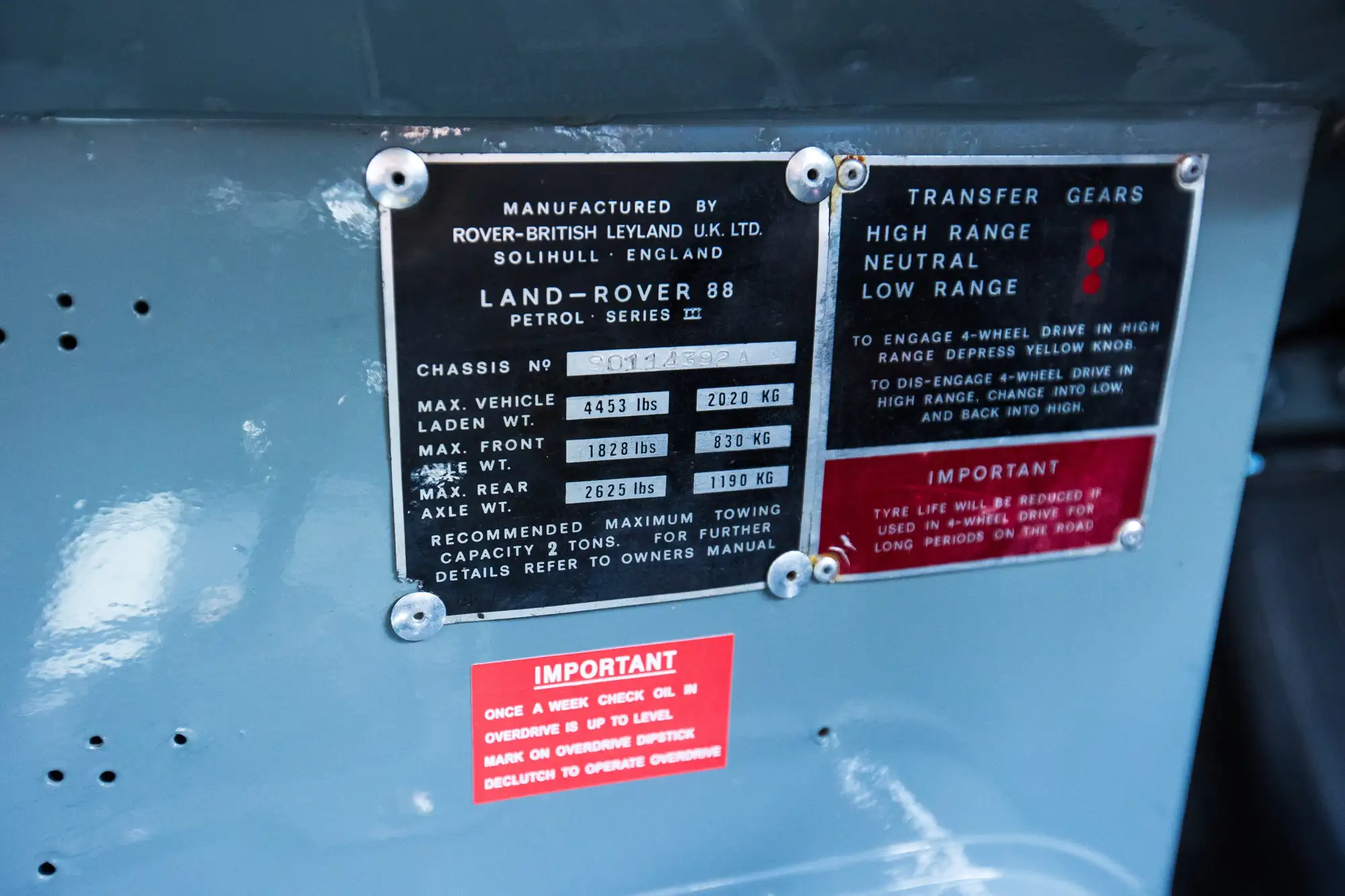 1975 Land Rover Series 3 88" 2.25 Petrol-Sold