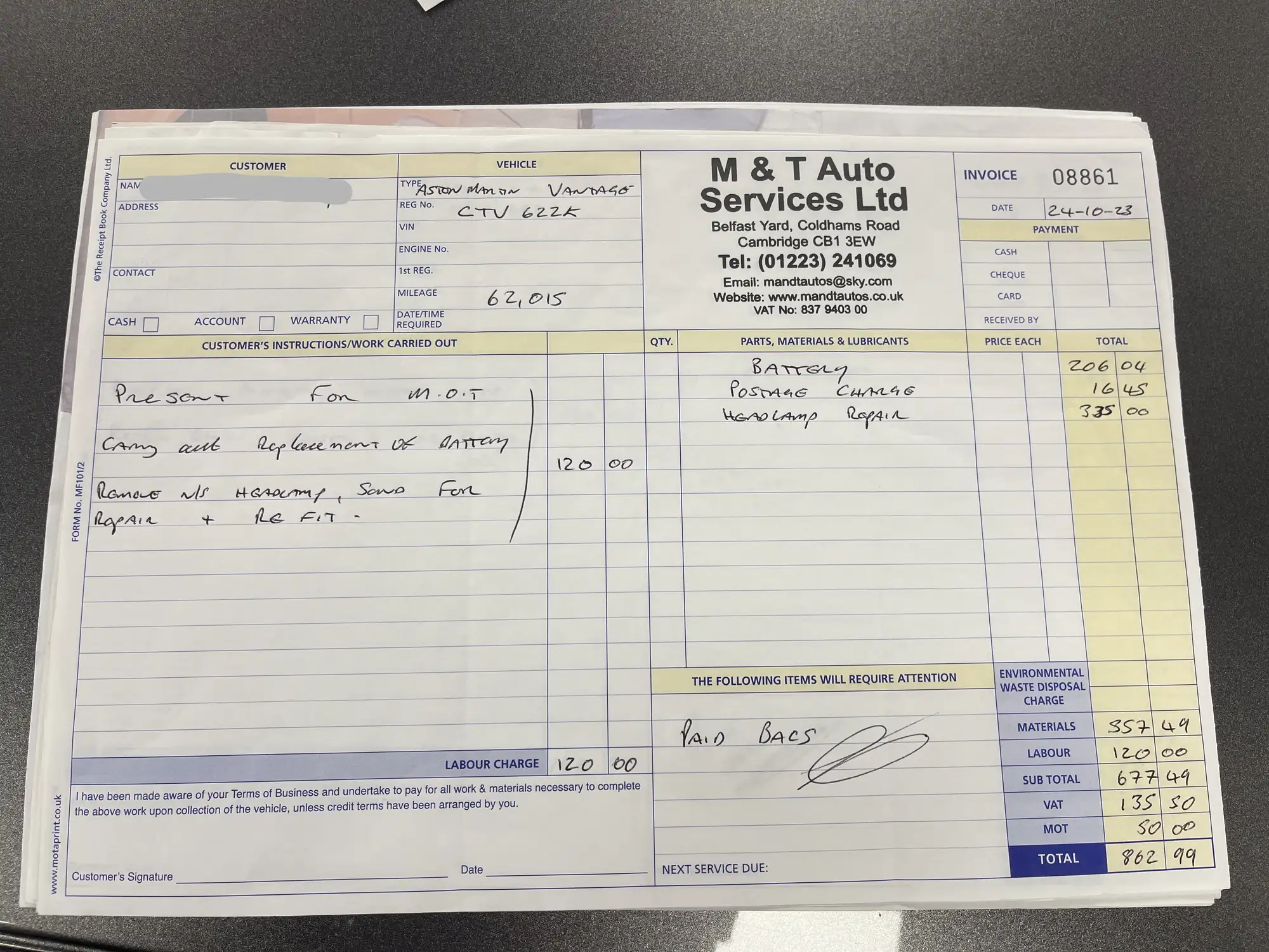 2006 Aston Martin V8 Vantage - Manual-Sold