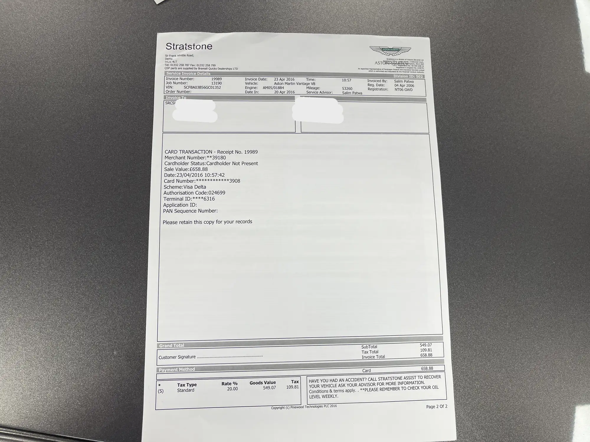 2006 Aston Martin V8 Vantage - Manual-Sold