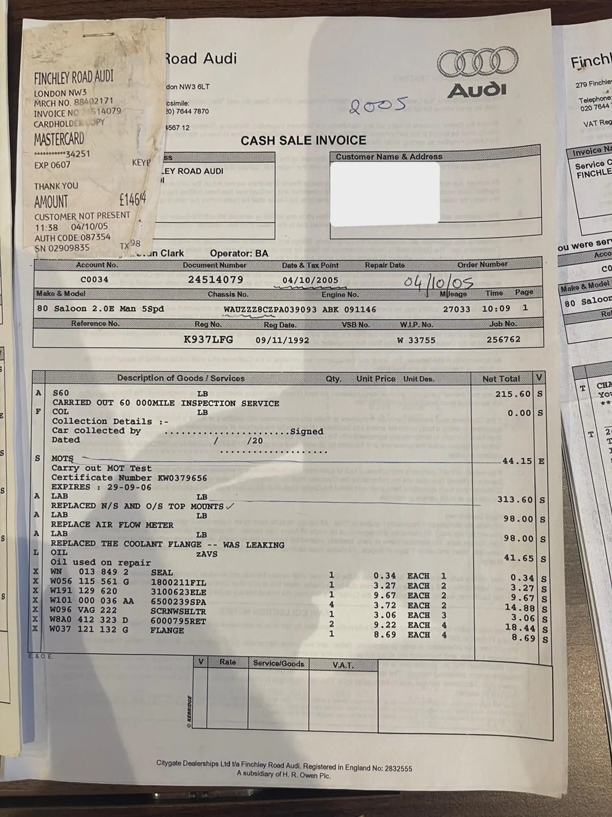 1992 Audi 80 2.0E Saloon-Sold