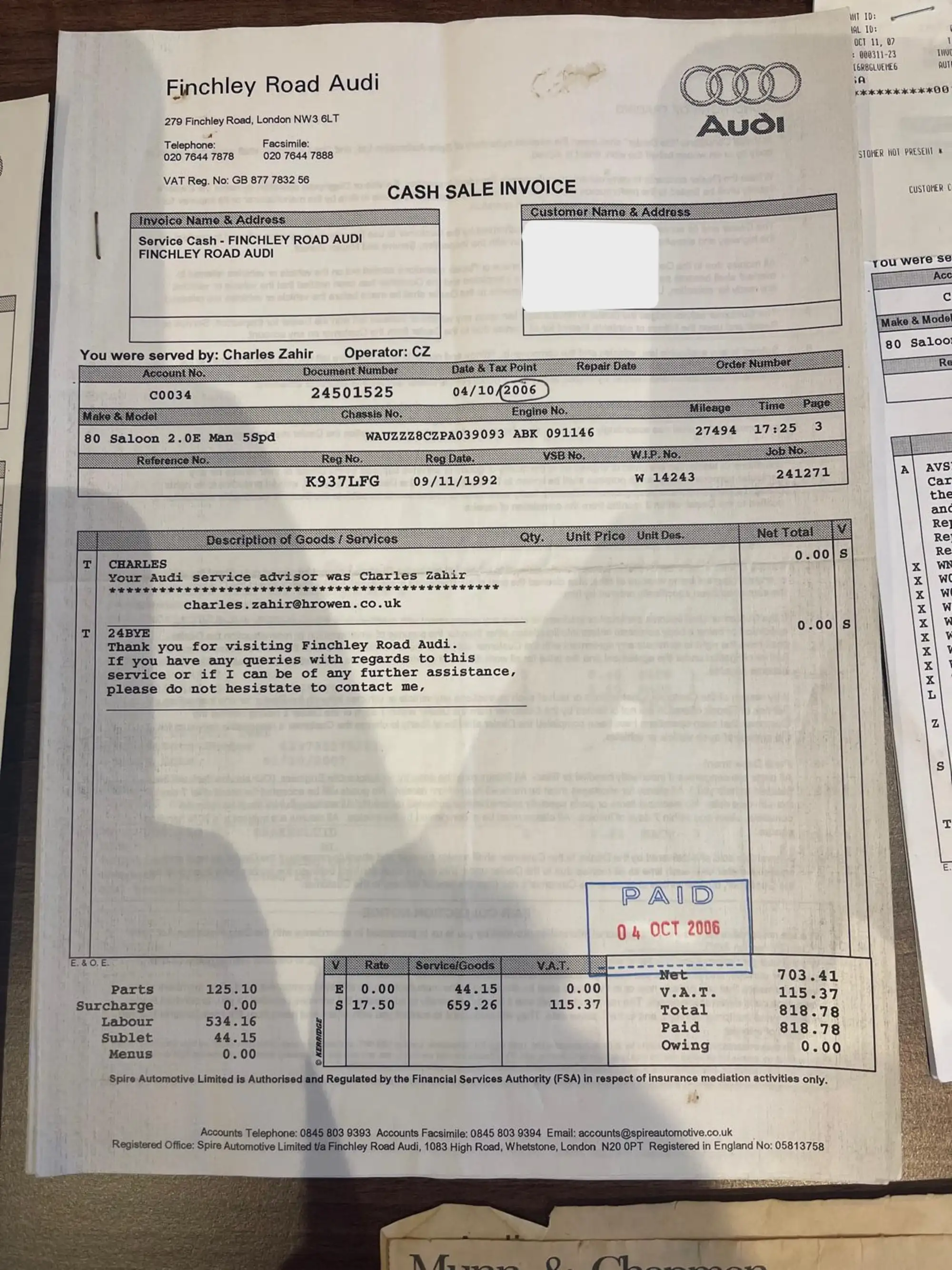 1992 Audi 80 2.0E Saloon-Sold