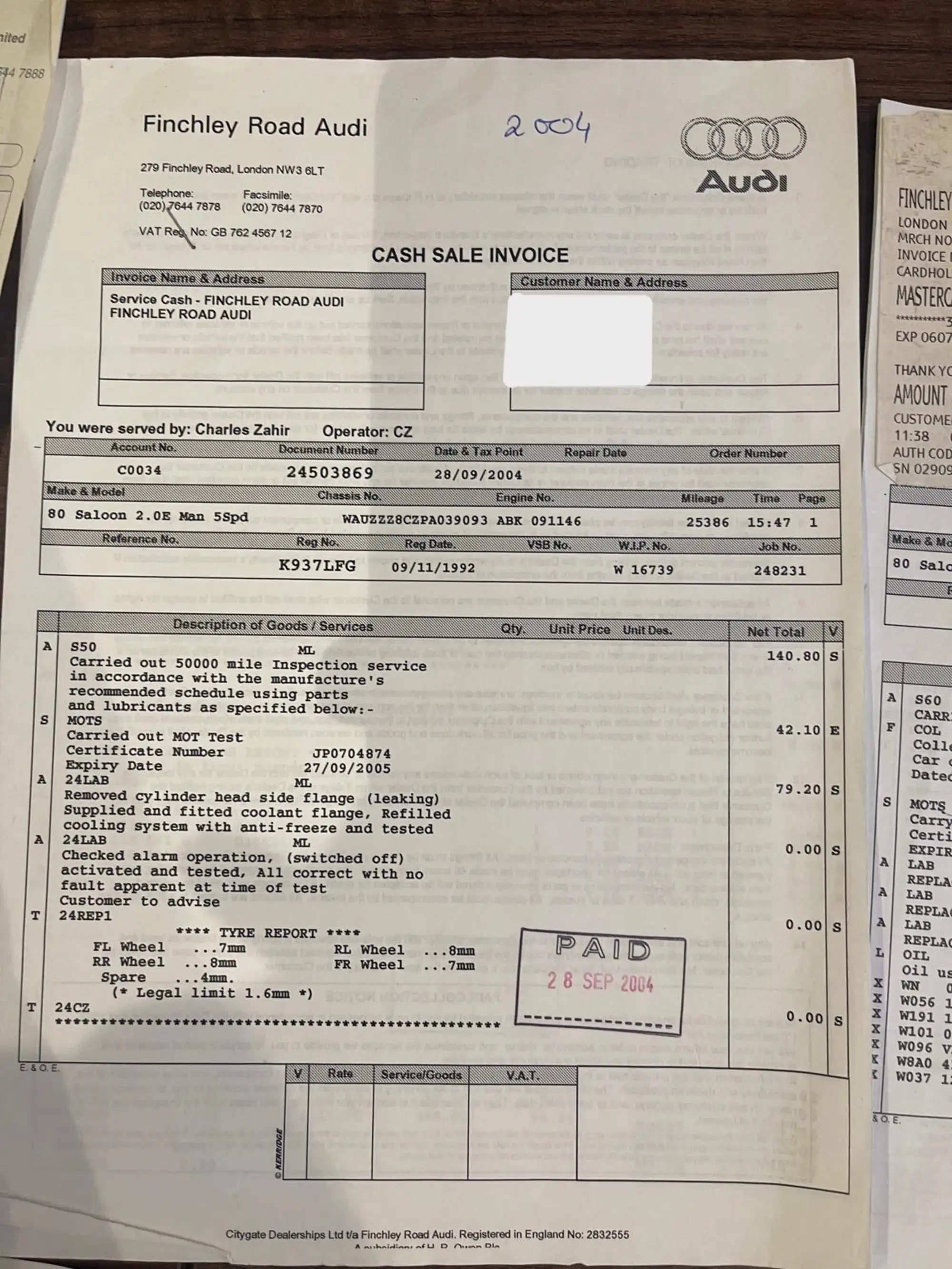 1992 Audi 80 2.0E Saloon-Sold