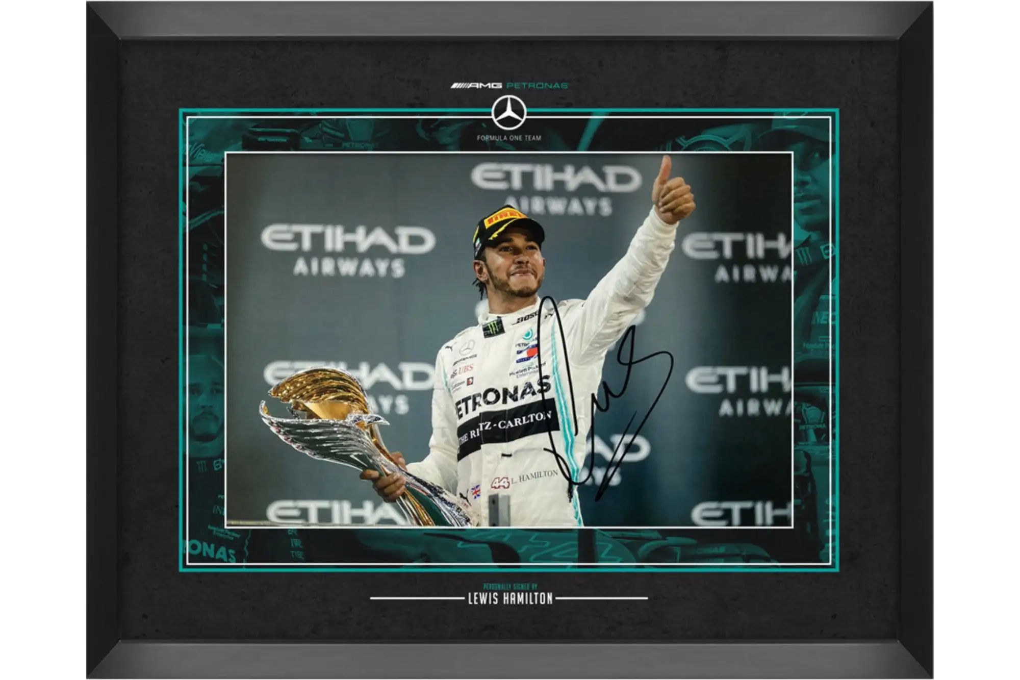 Sir Lewis Hamilton-Signed Framed Photograph-For Sale