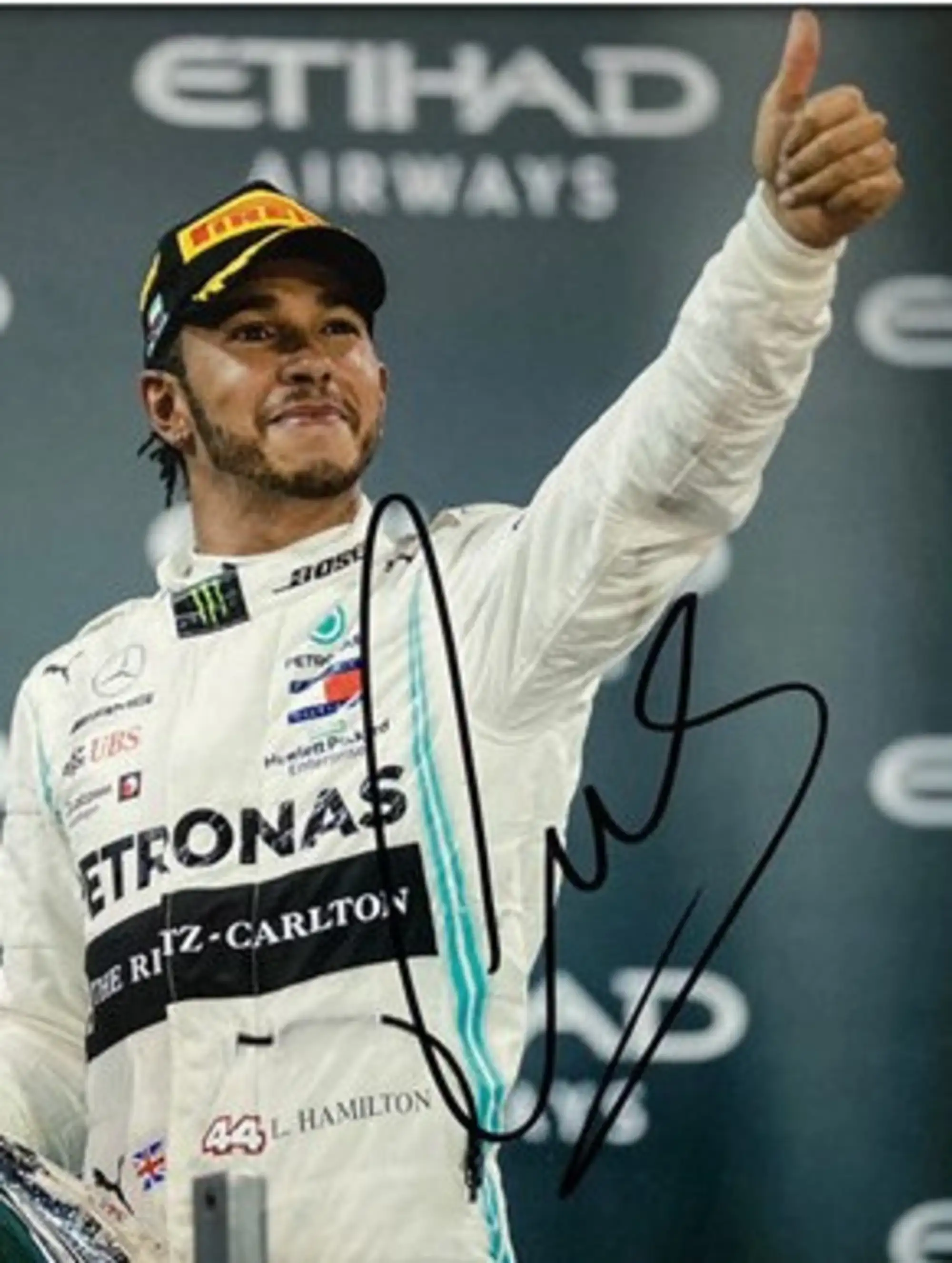Sir Lewis Hamilton-Signed Framed Photograph-For Sale