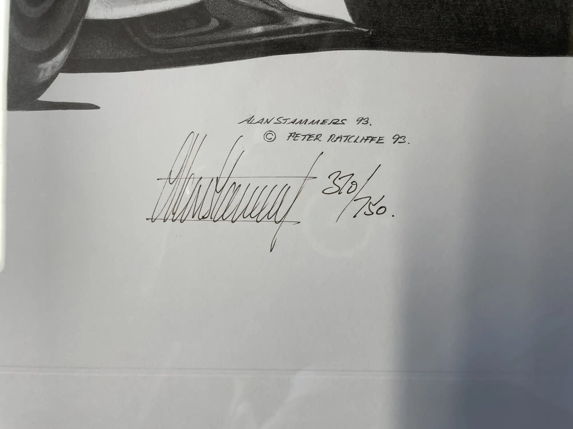 Four Large Damon Hill Limited Edition Prints by Alan Stammer-For Sale