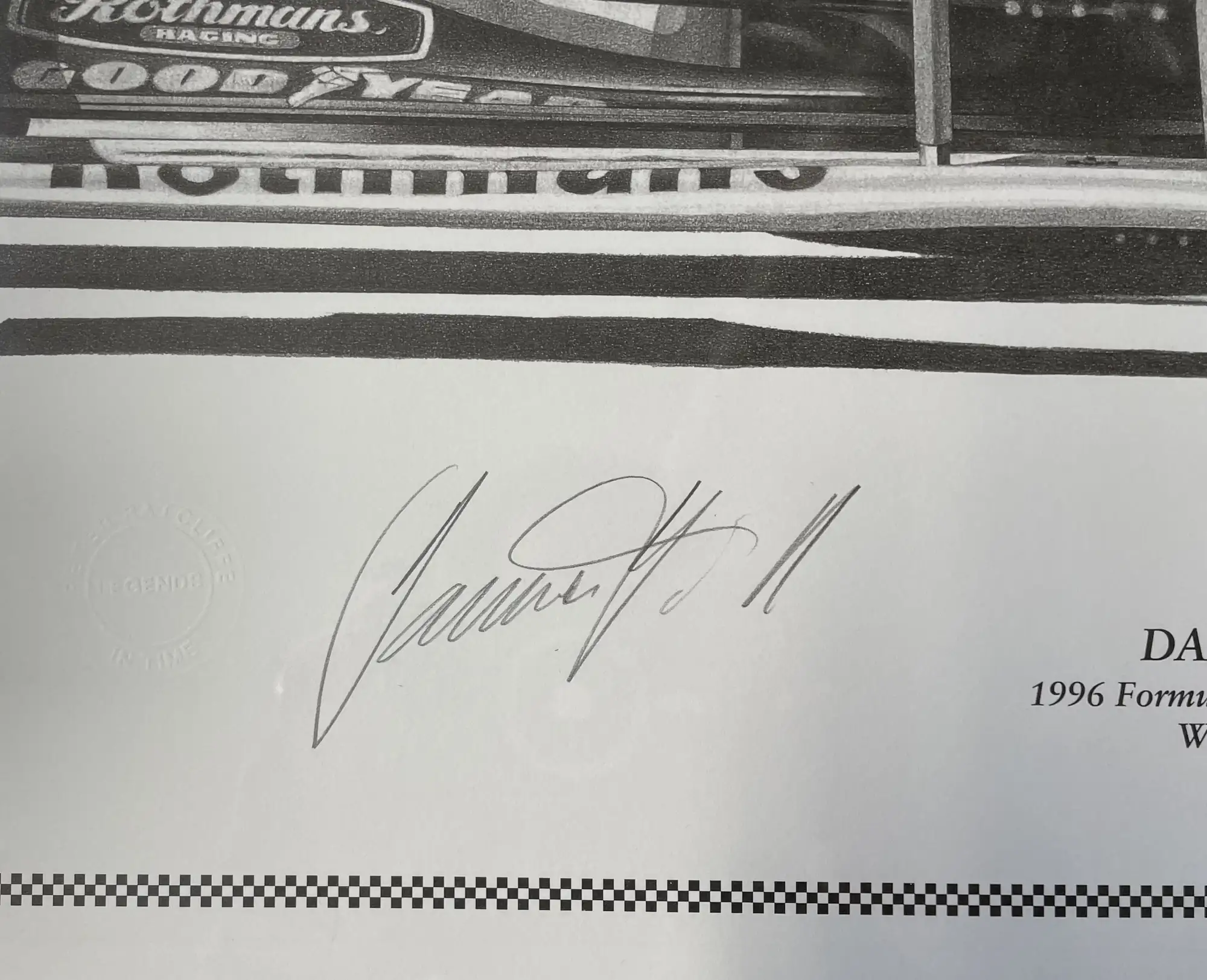 Four Large Damon Hill Limited Edition Prints by Alan Stammer-For Sale