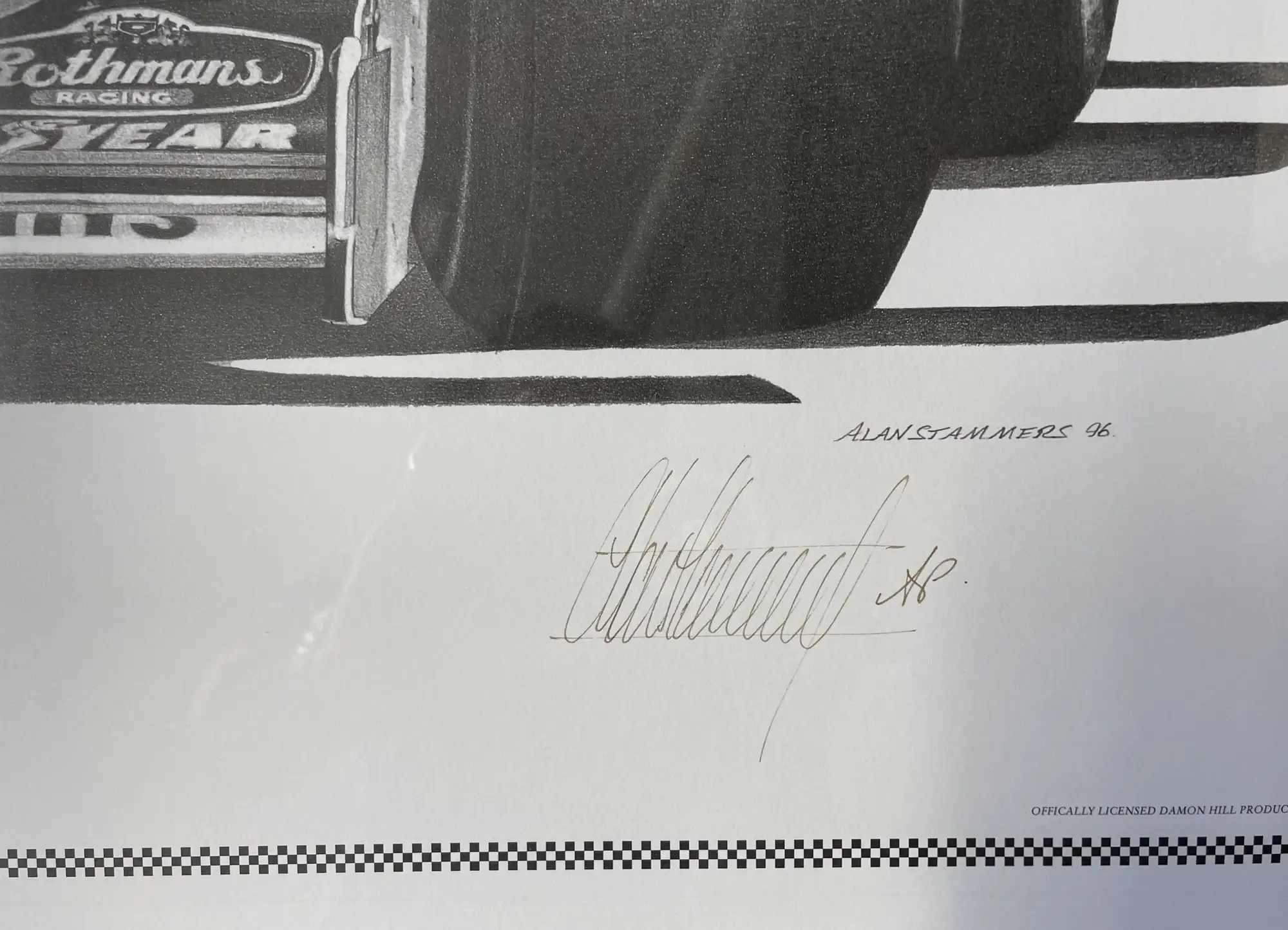 Four Large Damon Hill Limited Edition Prints by Alan Stammer-For Sale