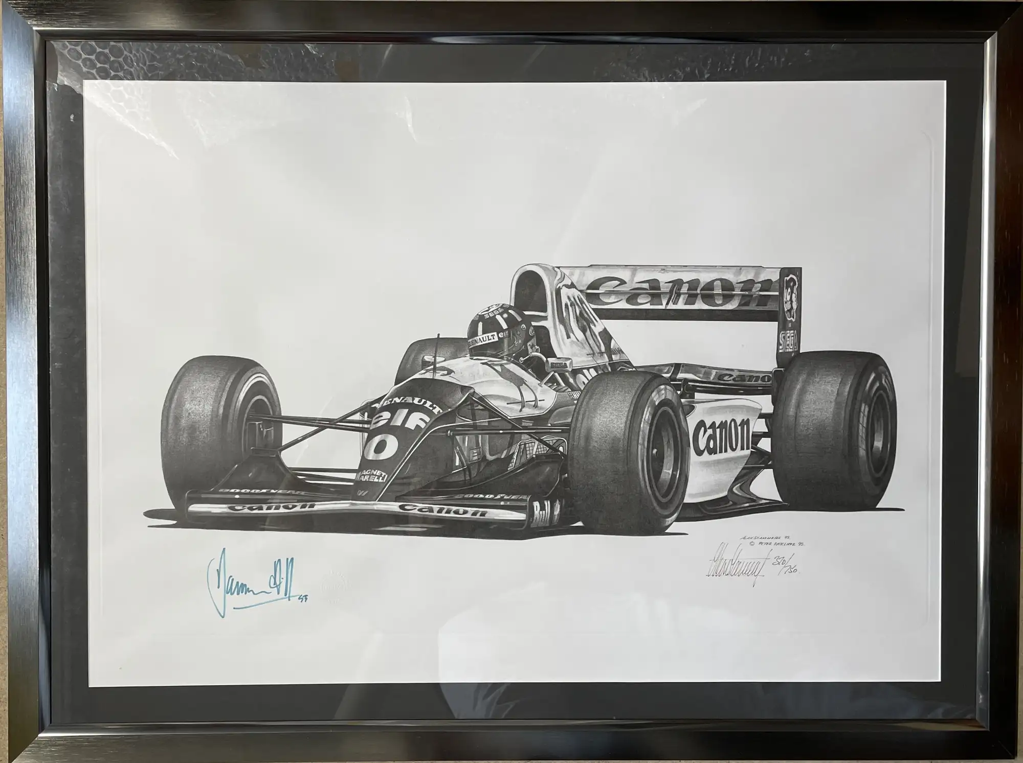 Four Large Damon Hill Limited Edition Prints by Alan Stammer-For Sale