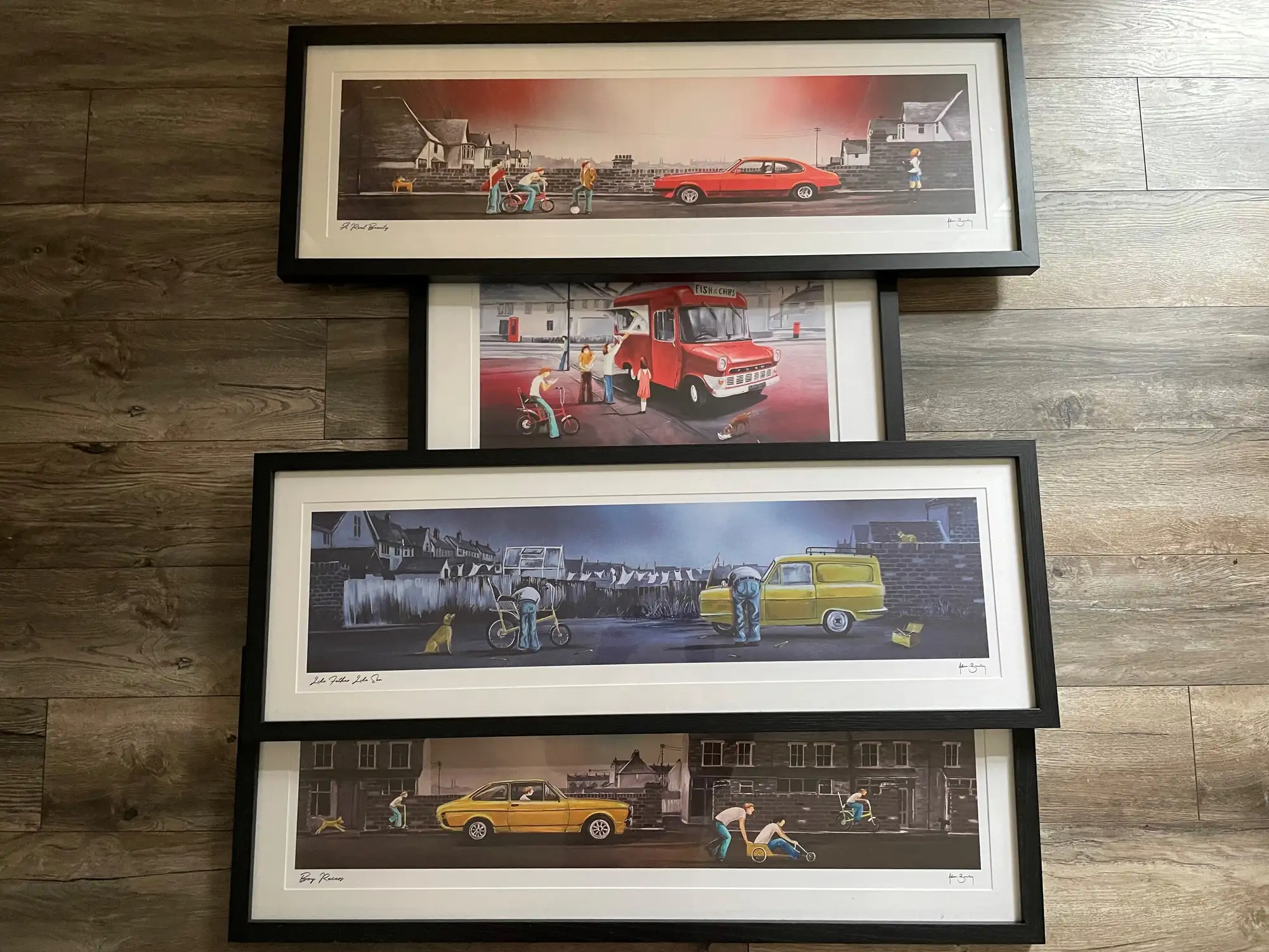 Collection of 4 framed Adam Barsby 