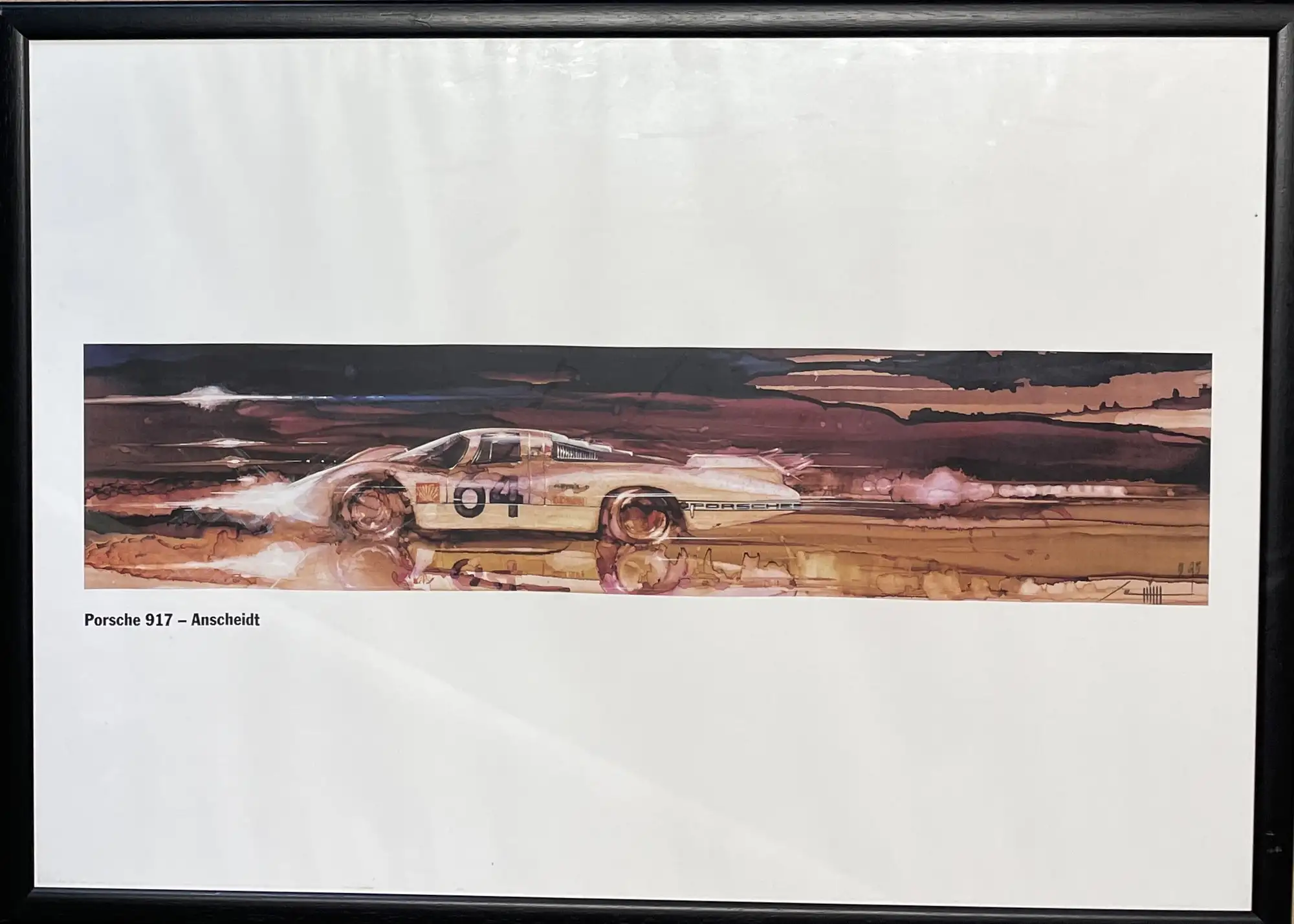 Assorted Porsche Framed Posters-For Sale