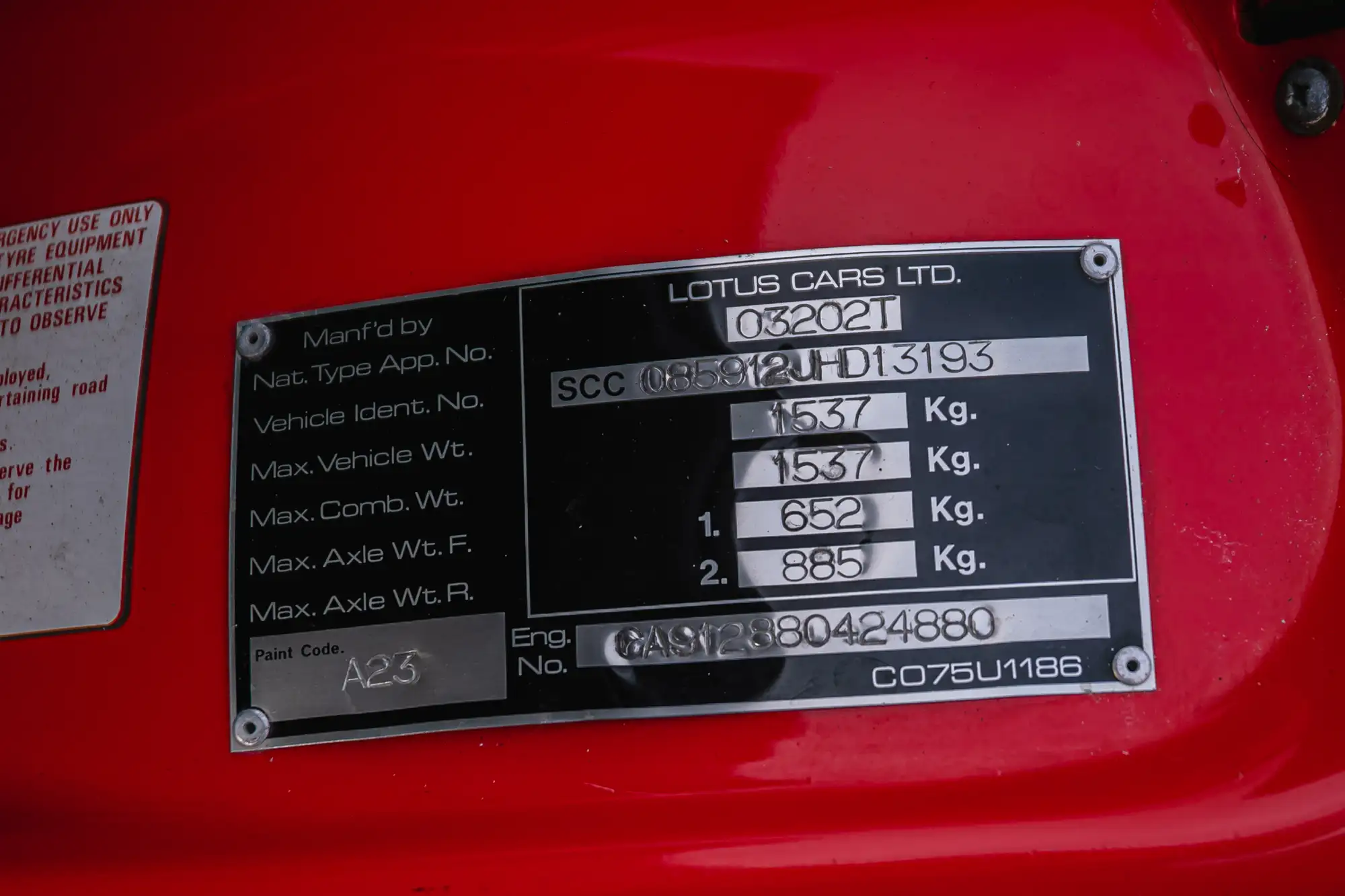 1988 Lotus Esprit X180 -Sold