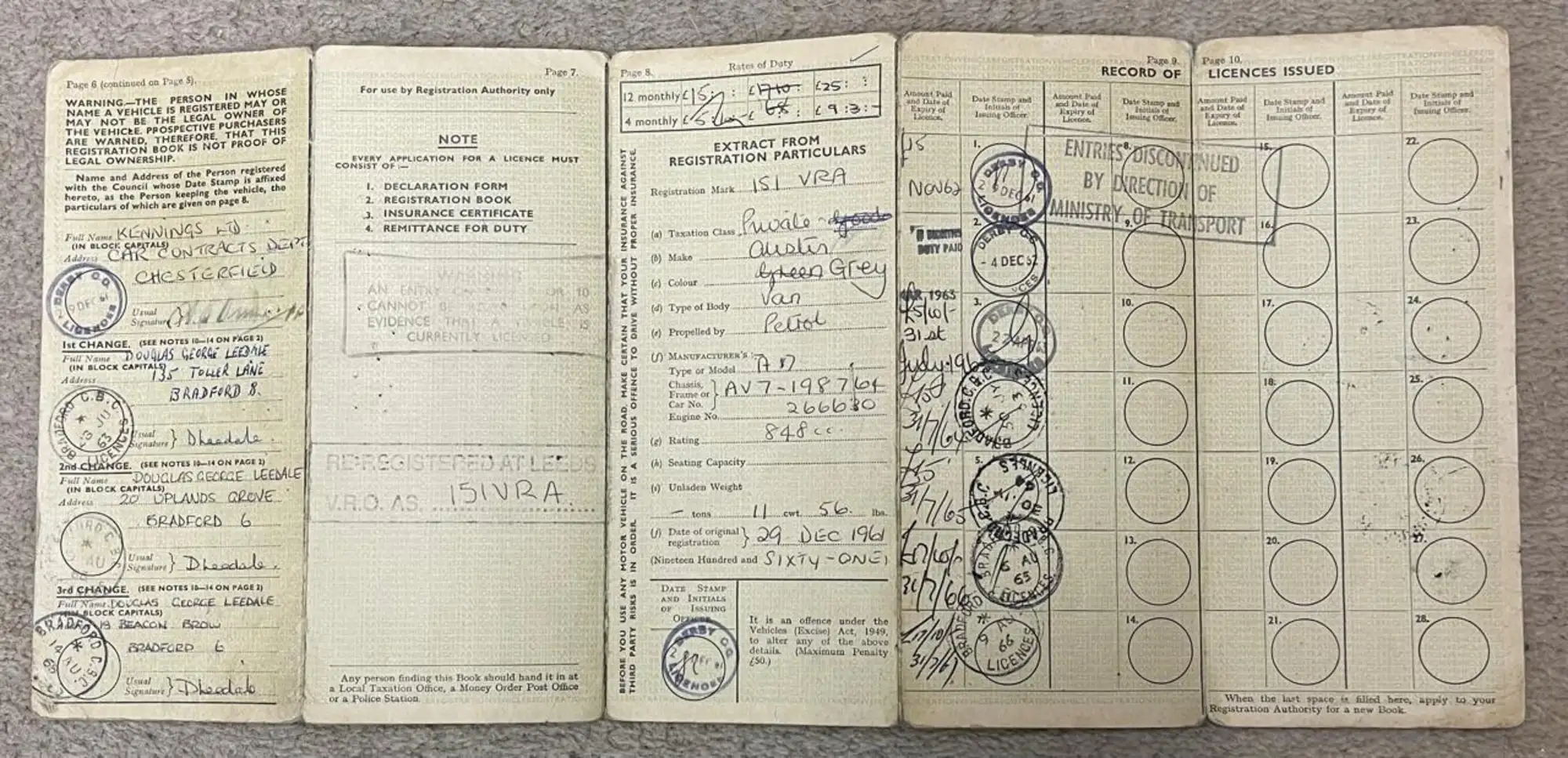 1961 Austin Mini Van -Sold