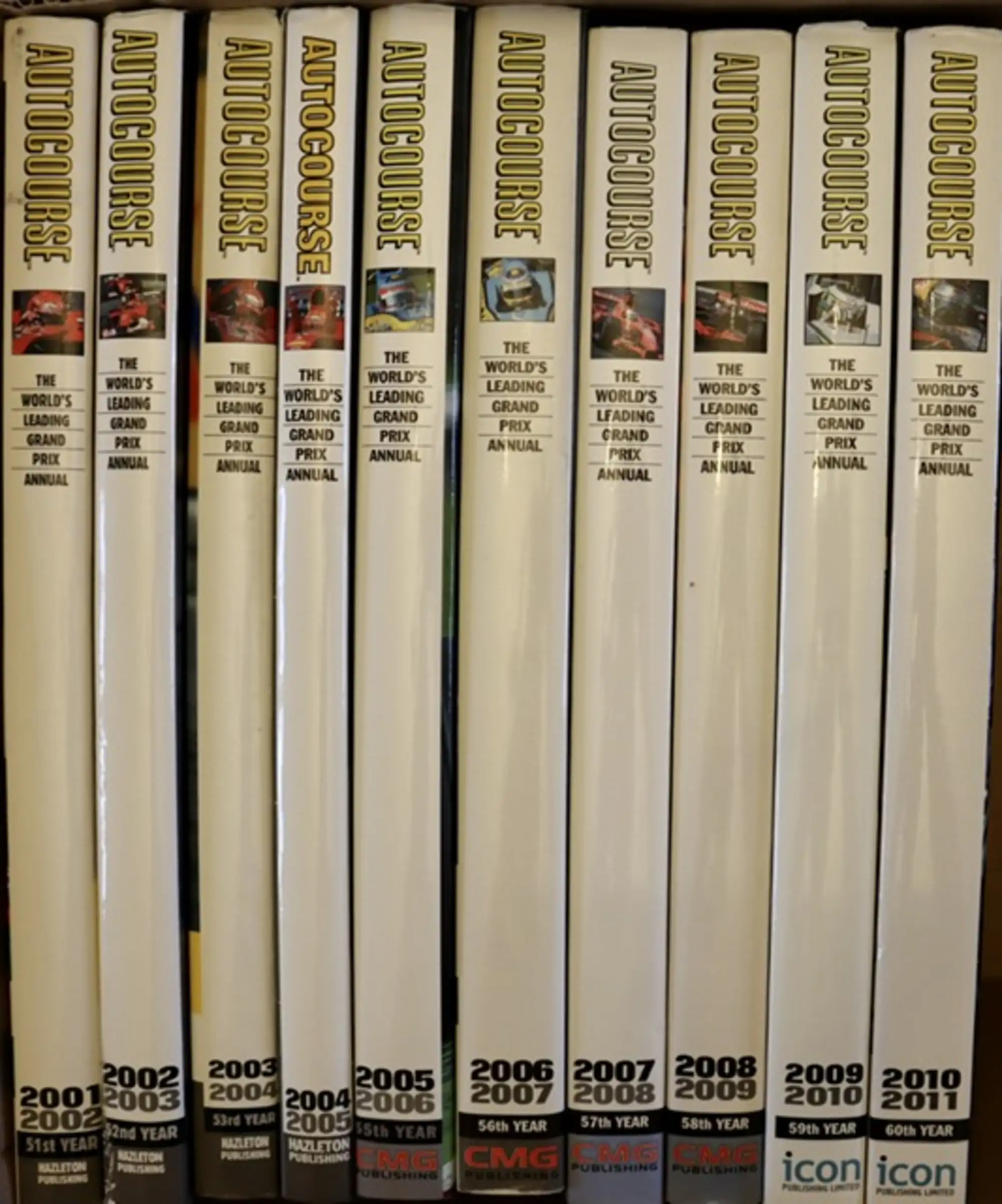 A Complete Run of Autocourse Annuals from 1966 to 2021-Sold