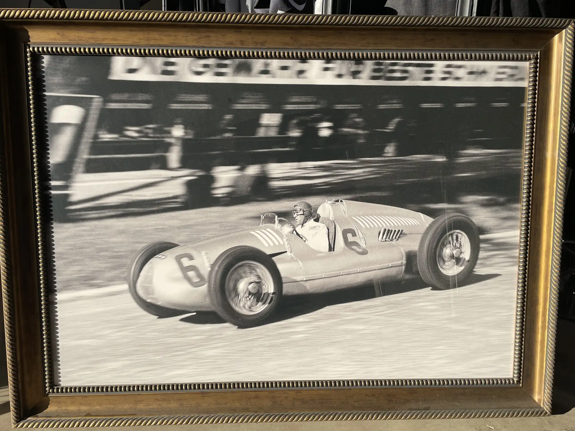 'The Big Klemanaski' Monocrome Image of Nuvoulari in his Aut-Sold