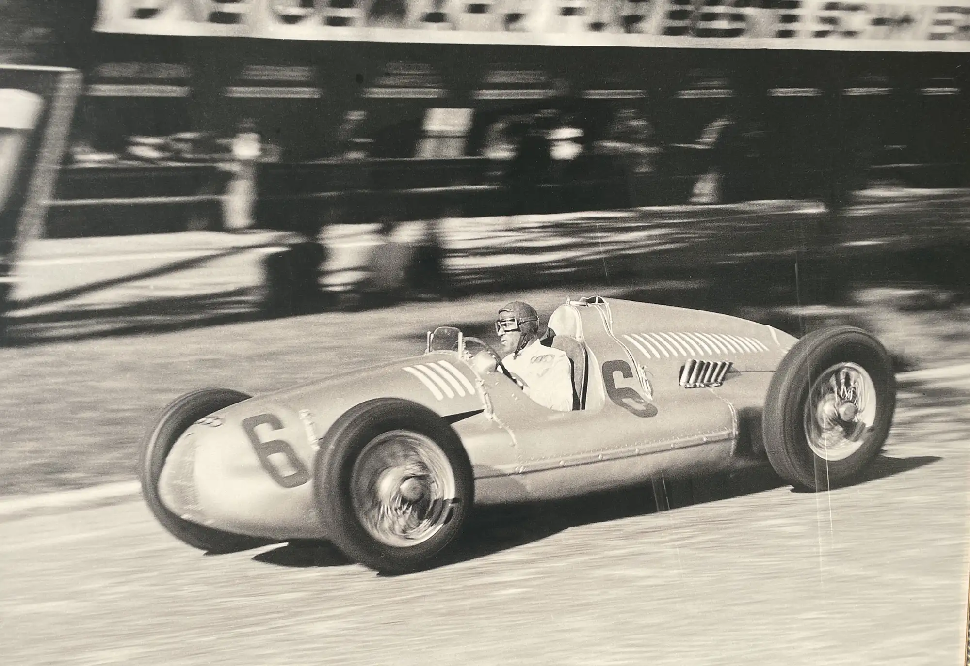 'The Big Klemanaski' Monocrome Image of Nuvoulari in his Aut-Sold