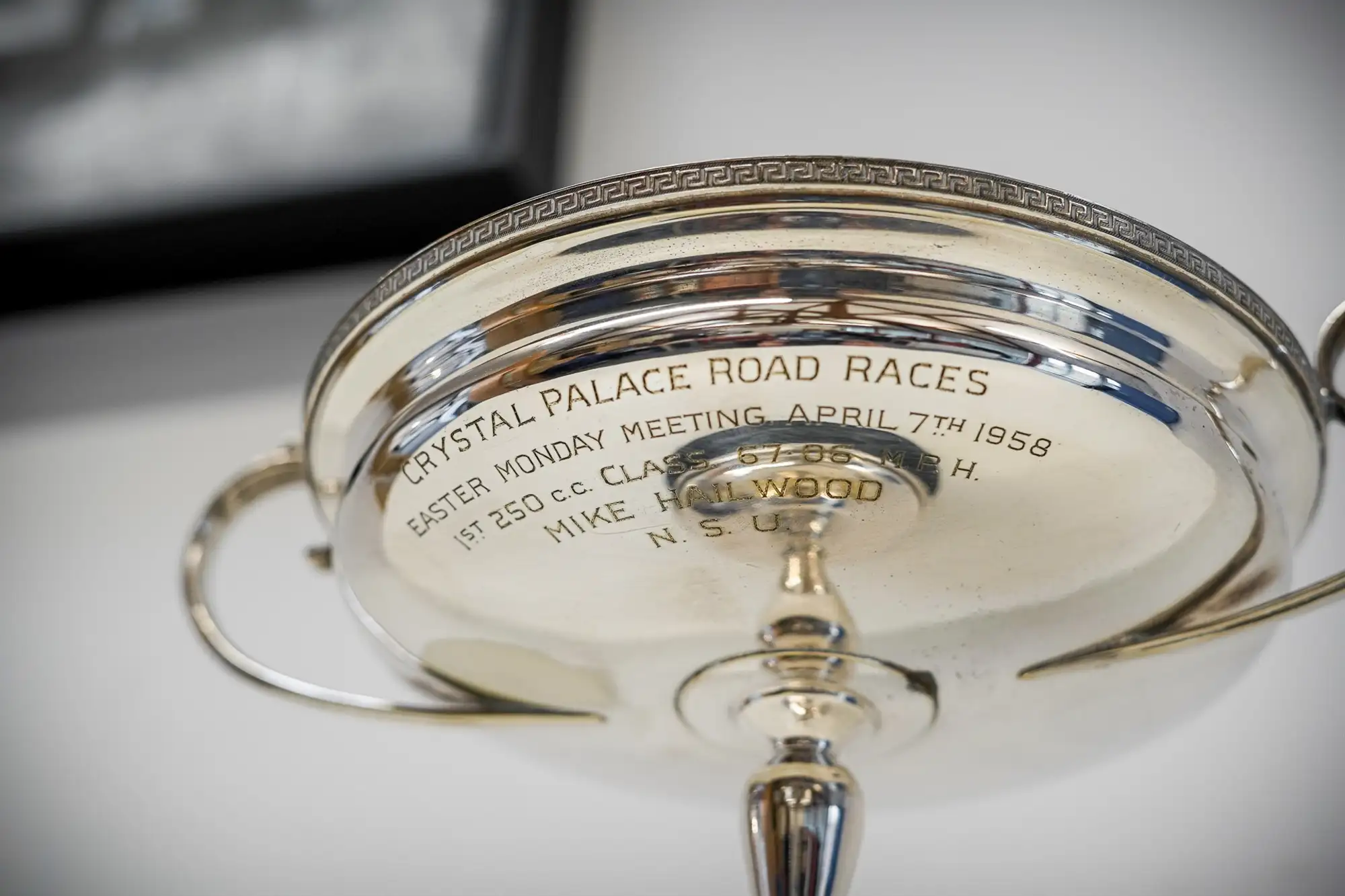 1958 Mike Hailwood 250cc Crystal Palace Winning Trophy-Sold