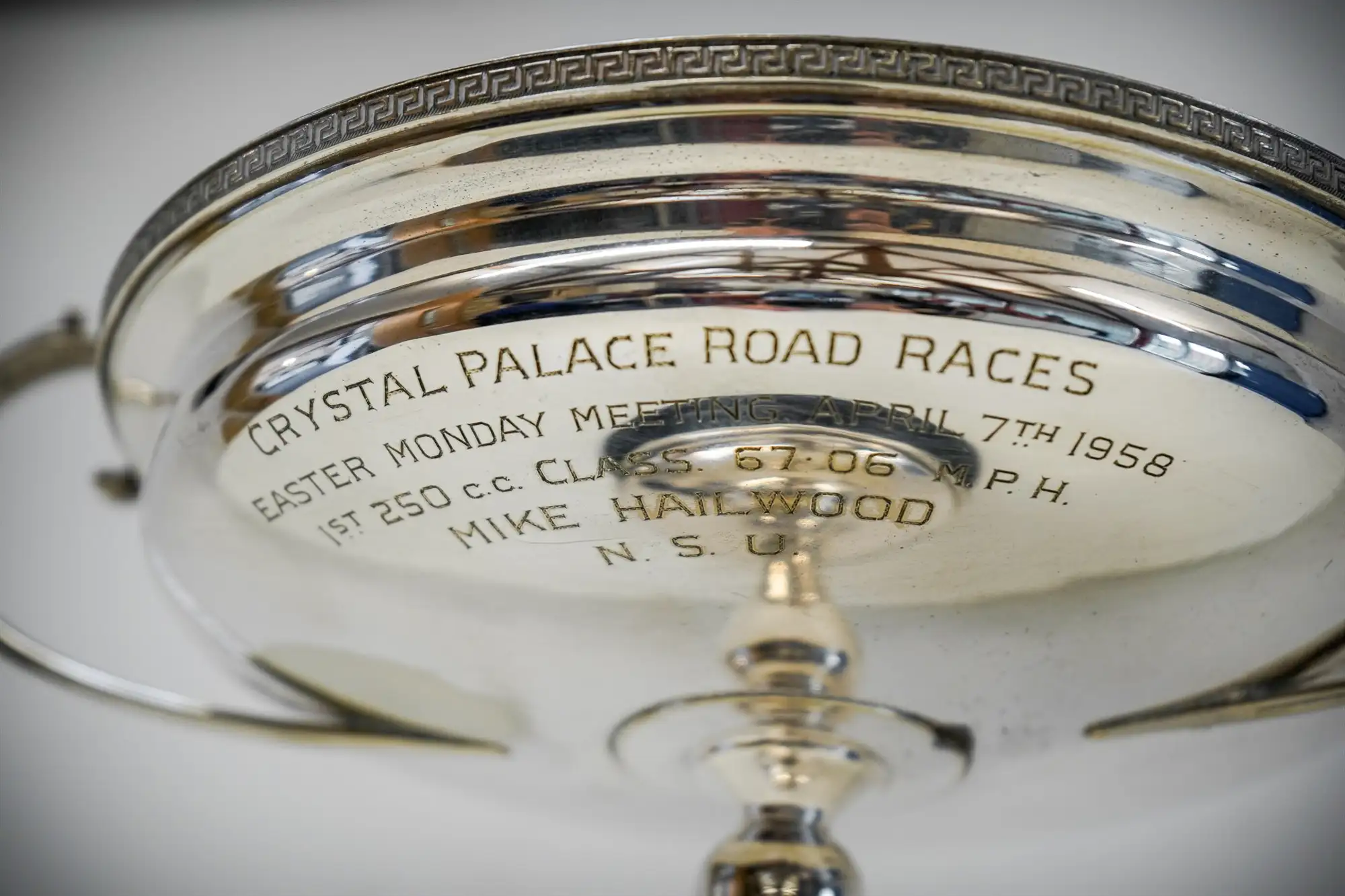 1958 Mike Hailwood 250cc Crystal Palace Winning Trophy-Sold