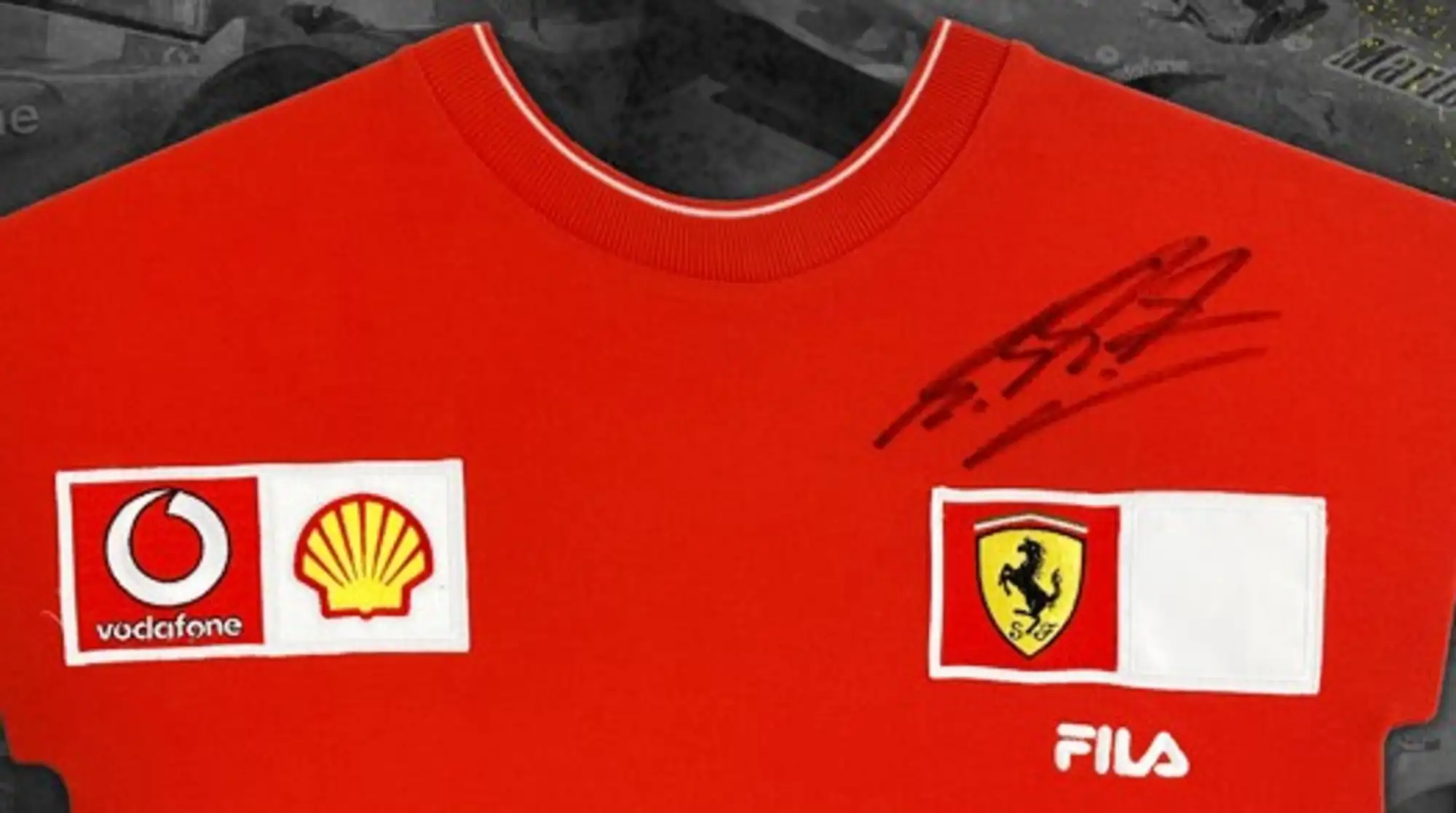 A Large Michael Schumacher-Signed and Framed Shirt Display-For Sale