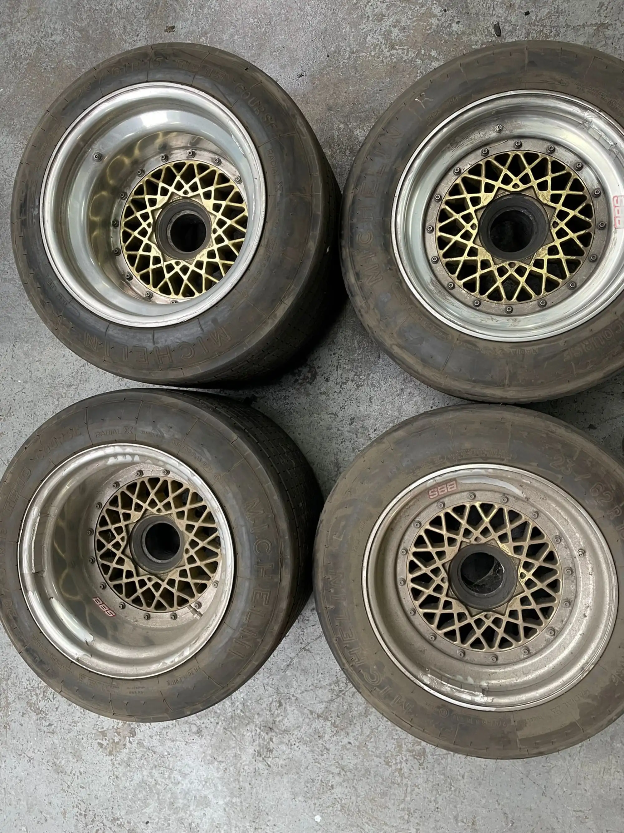 A Set of Four BBS Centrelock Split Rim Alloy Wheels for a Po-For Sale