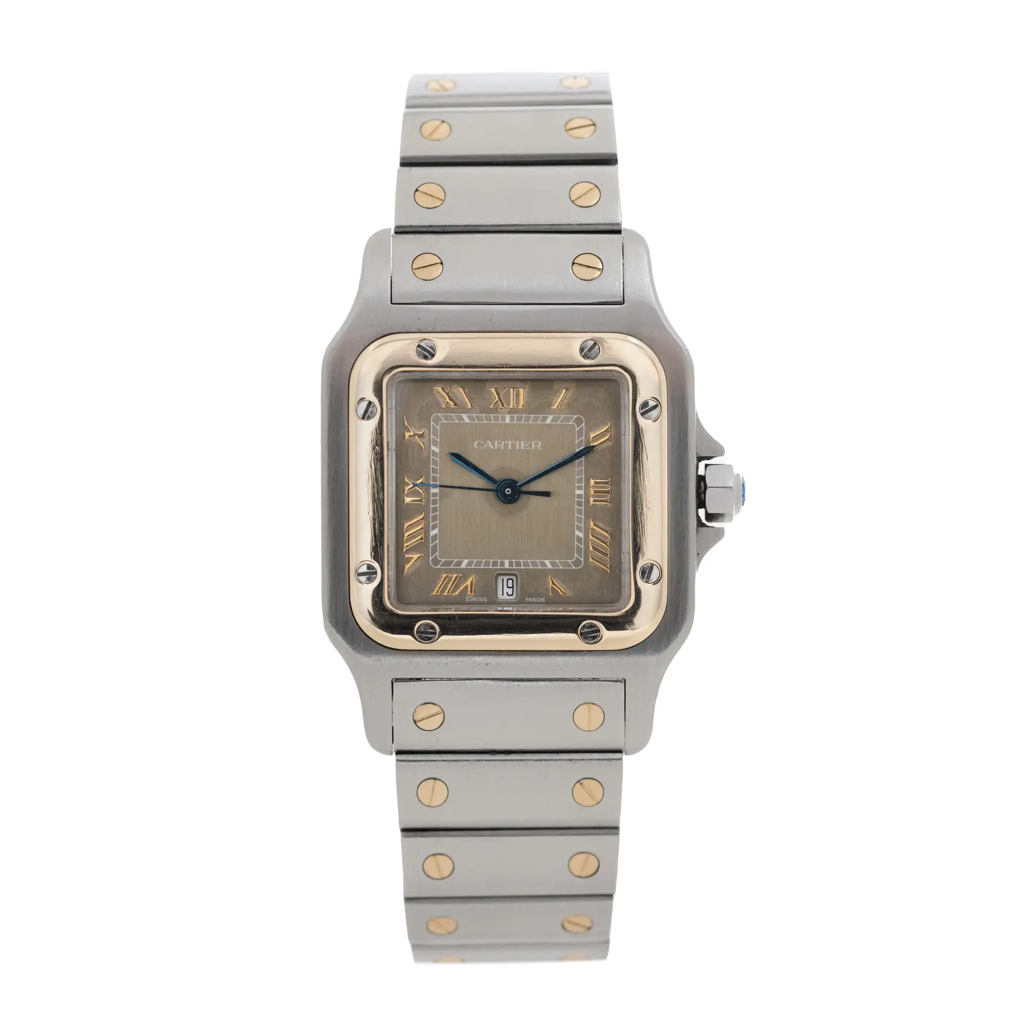 1998 Cartier Santos Bi-Metal Complete with Original Paperwor-For Sale