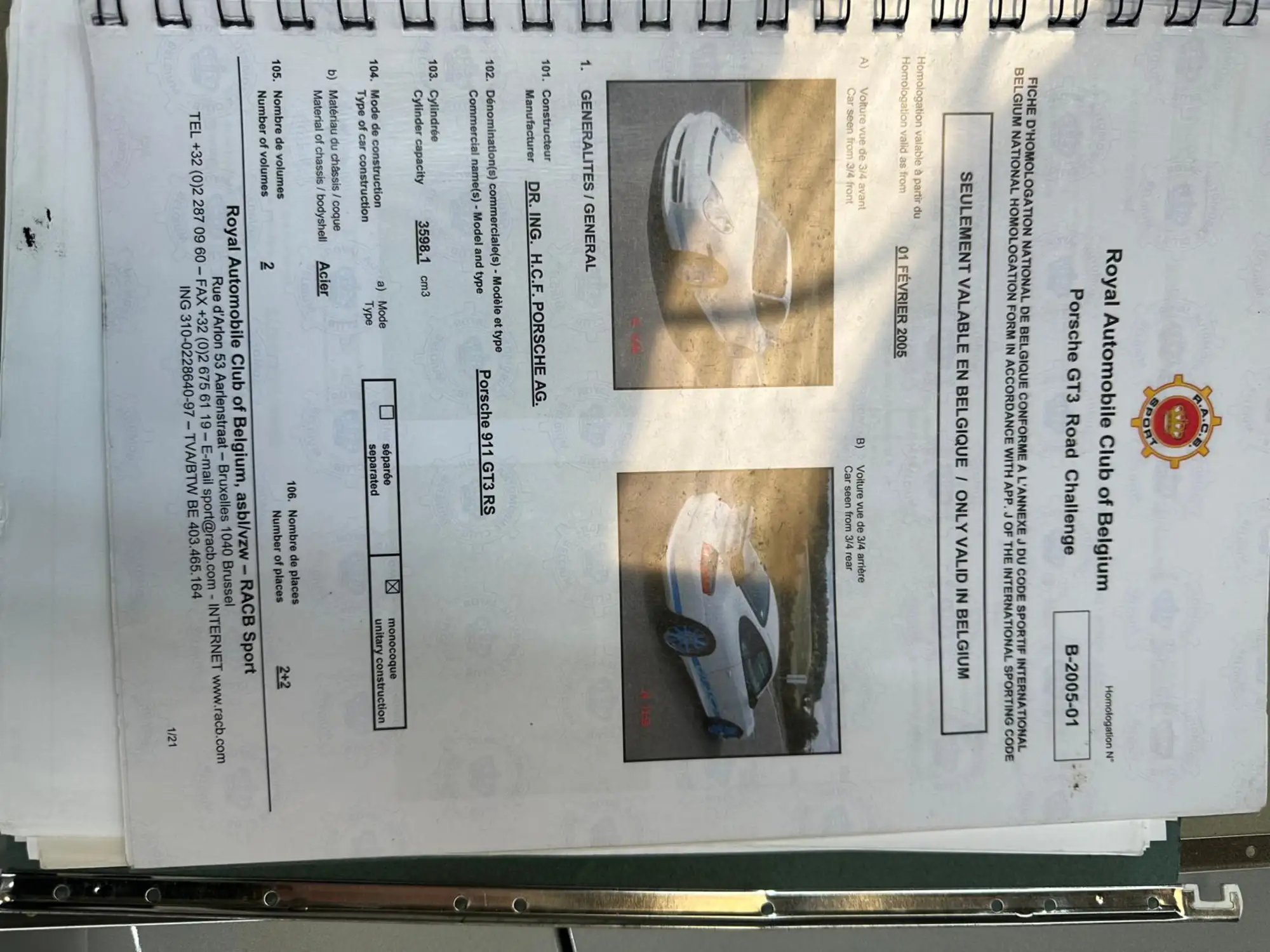 2003 Porsche 911 (996.2) GT3-For Sale