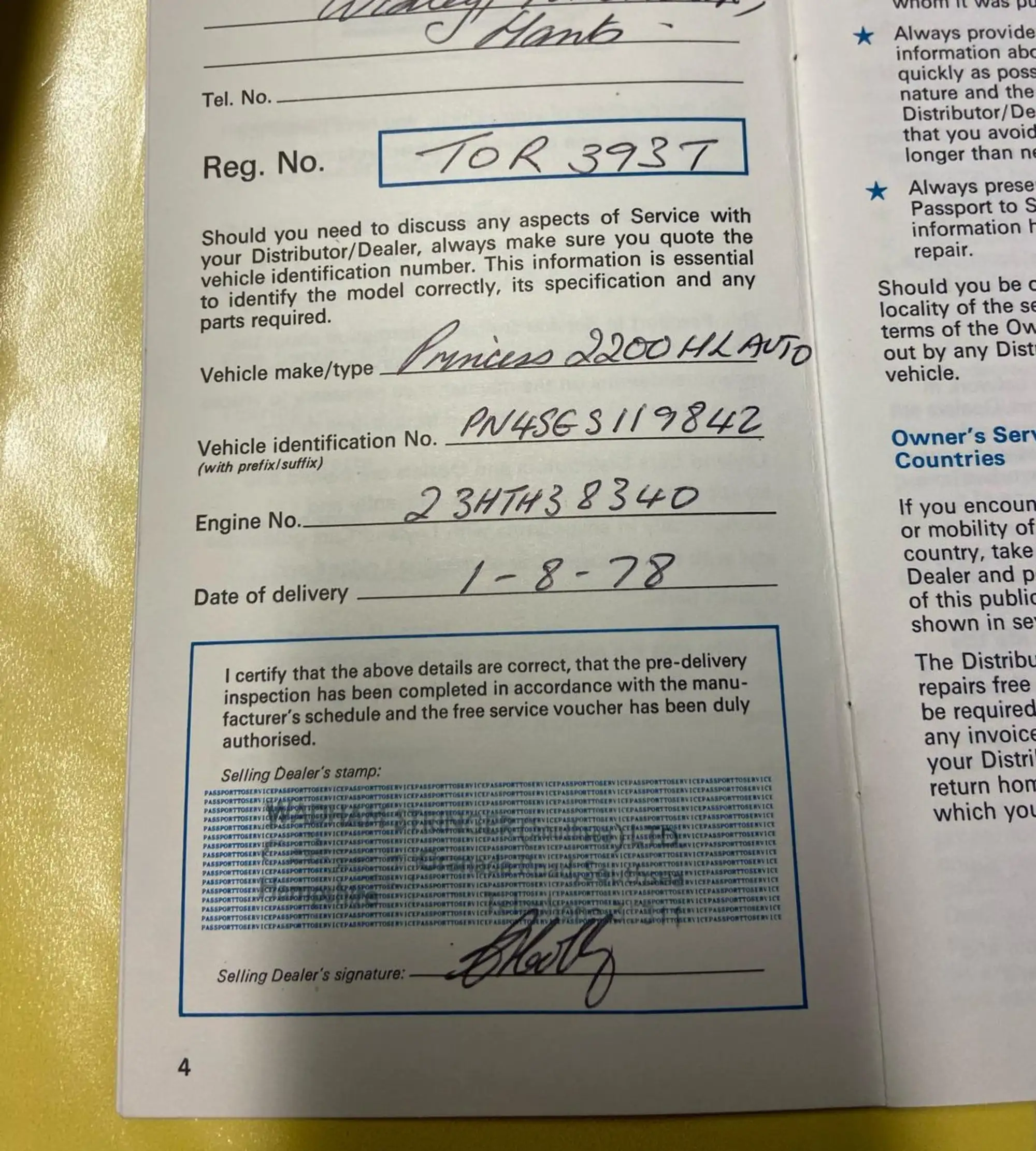 1978 Leyland Princess 2200 HL (ADO71)-For Sale