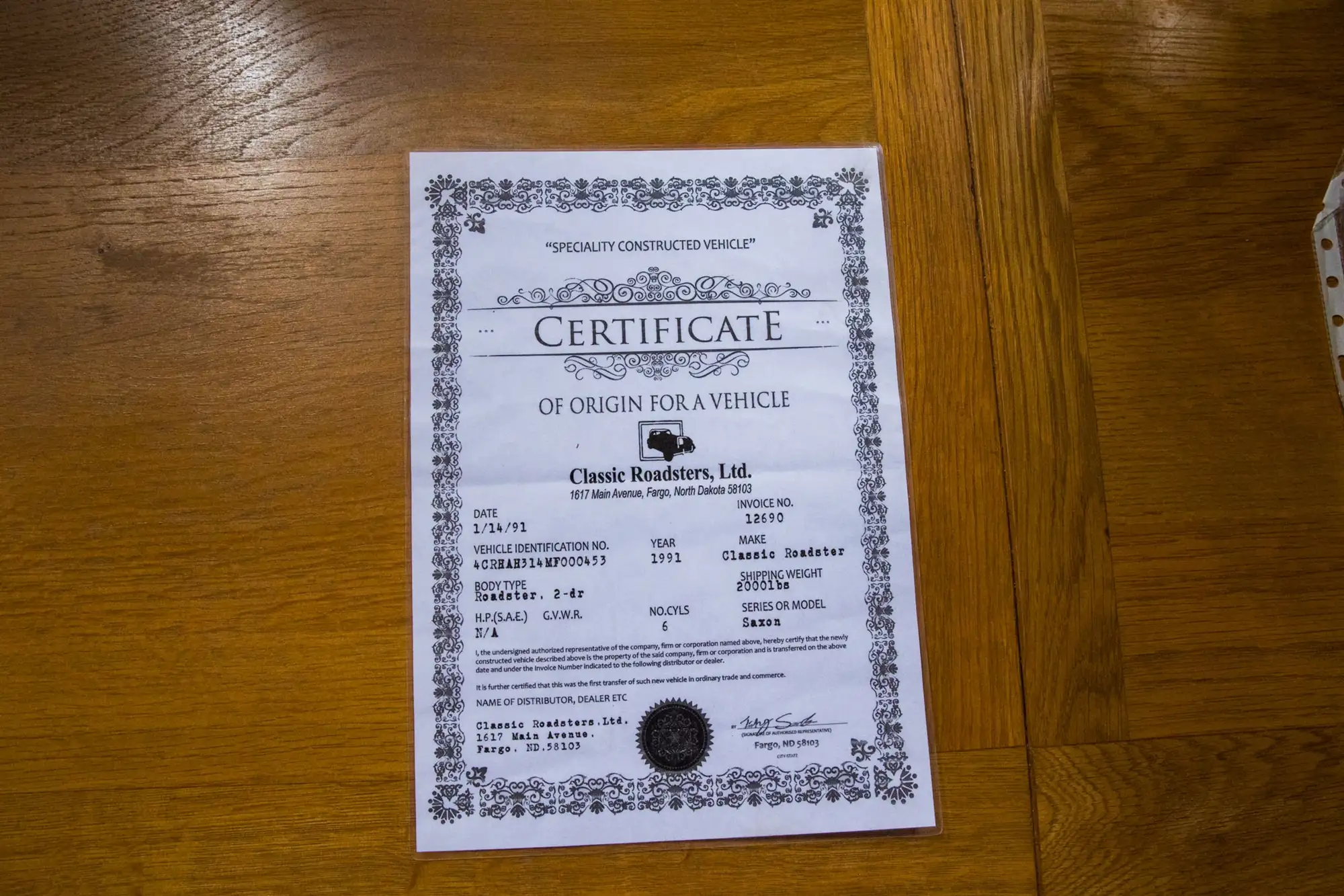 1991 Classic Roadsters Saxon 'Healey' 2.8 Convertible-For Sale