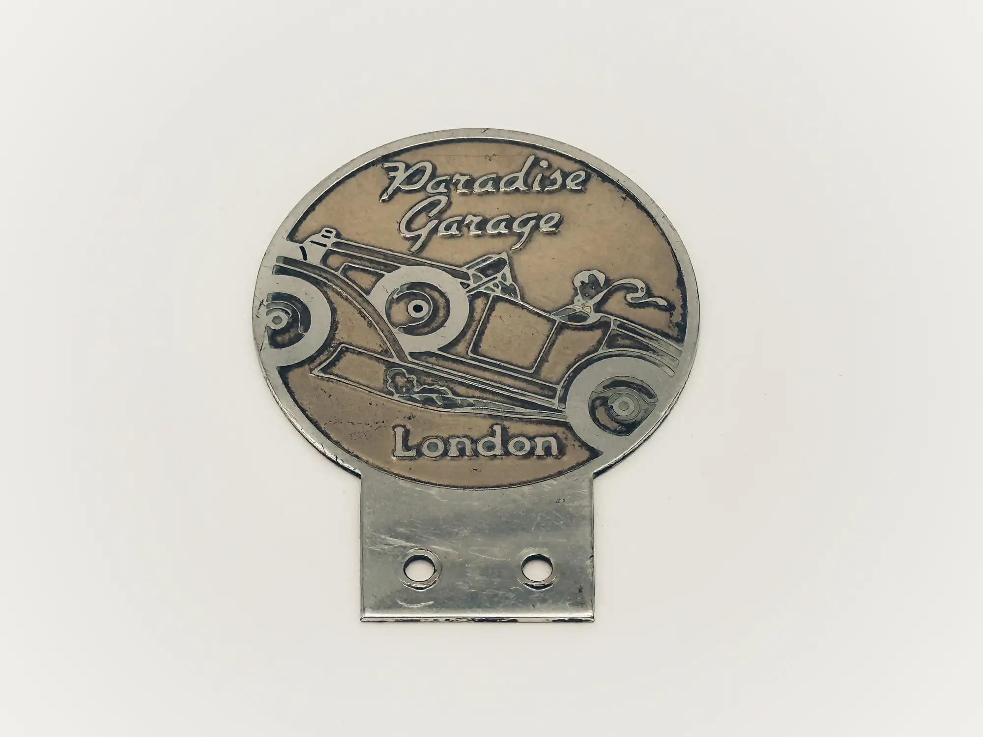 An Original Classic Car Paradise Garage Club Car Badge-For Sale