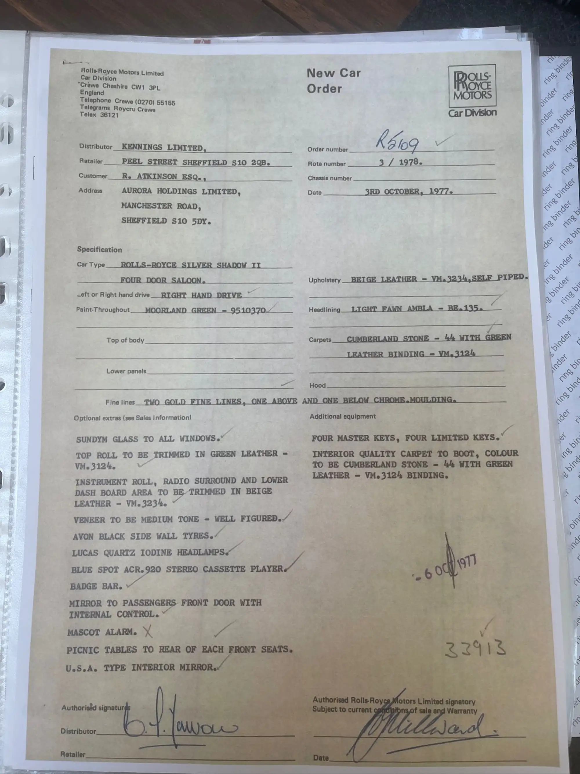 1978 Rolls-Royce Silver Shadow II-Sold