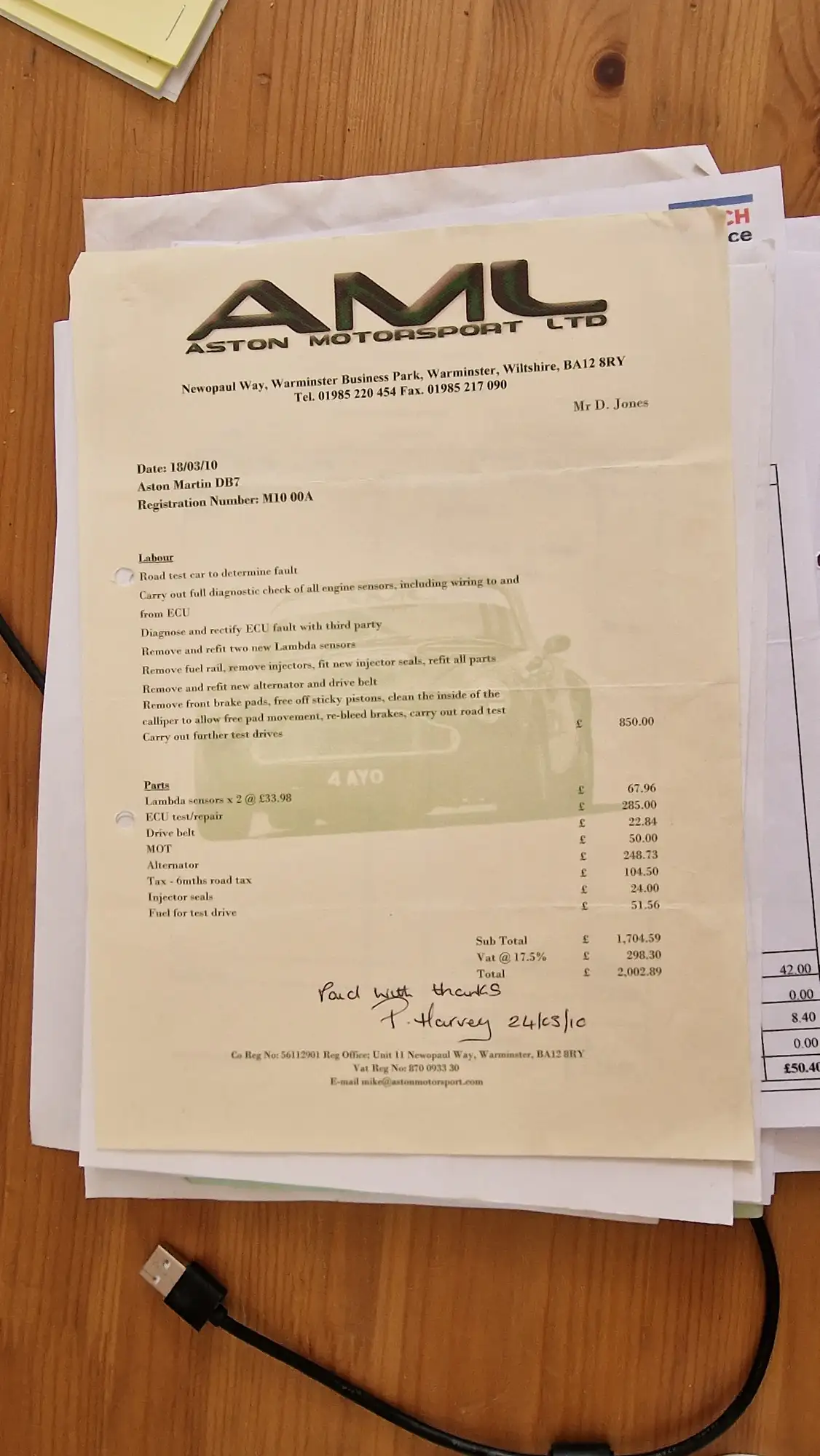 1995 Aston Martin DB7 - Manual-Sold