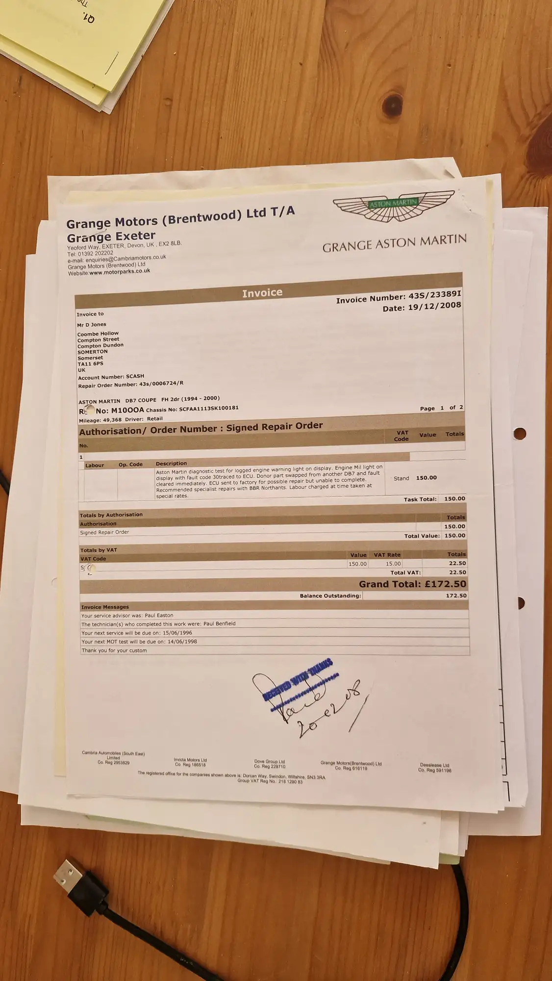 1995 Aston Martin DB7 - Manual-Sold