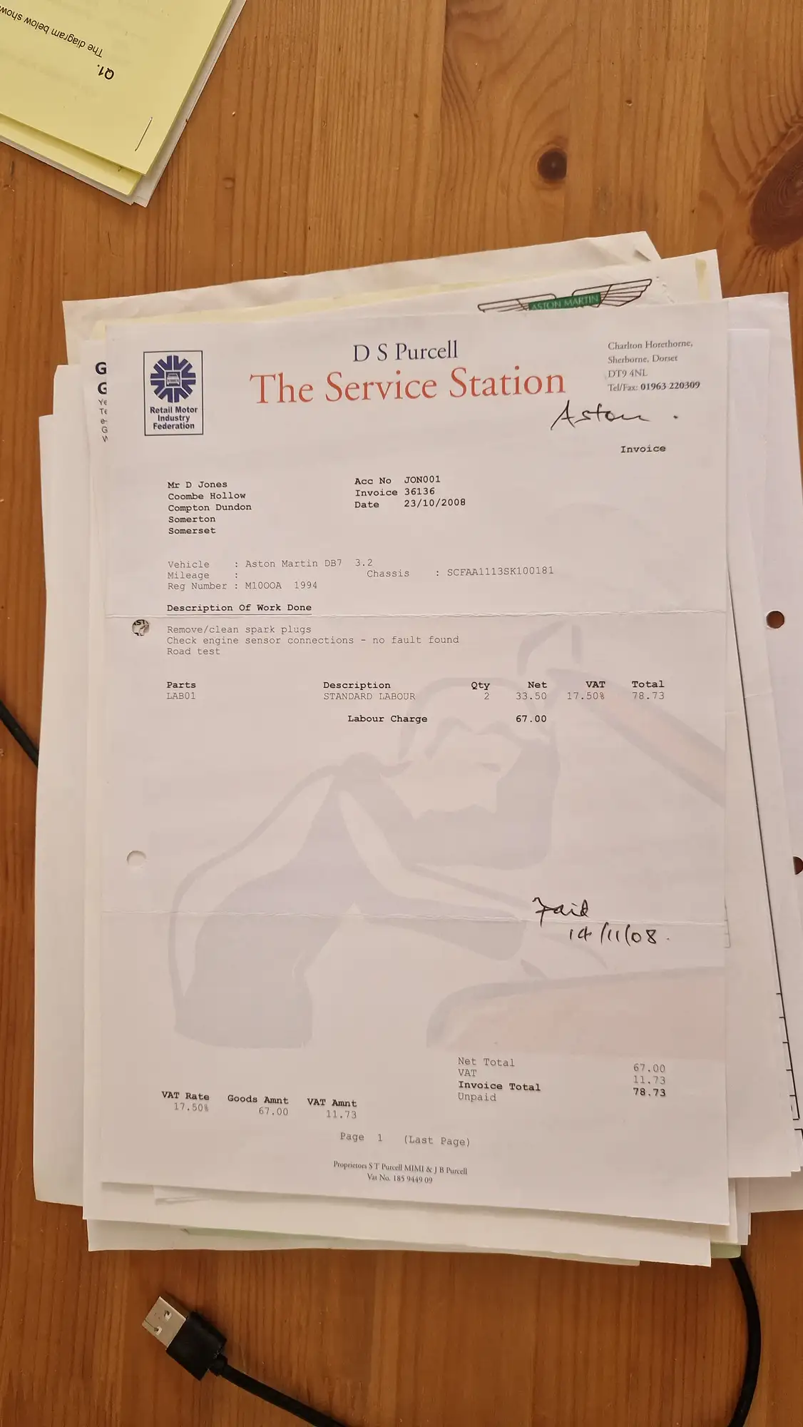 1995 Aston Martin DB7 - Manual-Sold