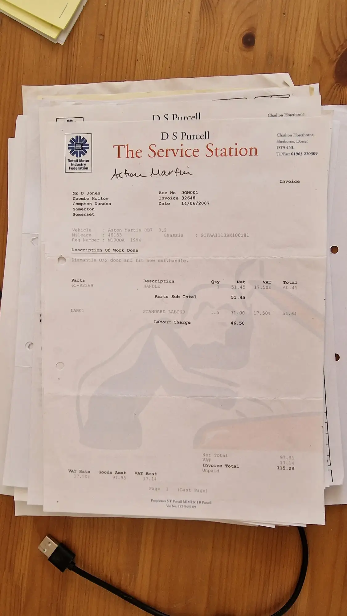 1995 Aston Martin DB7 - Manual-Sold